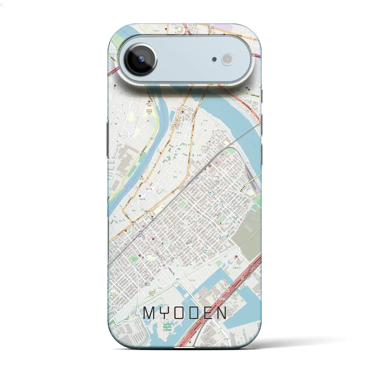 【妙典(千葉県)】地図柄iPhoneケース(バックカバータイプ)