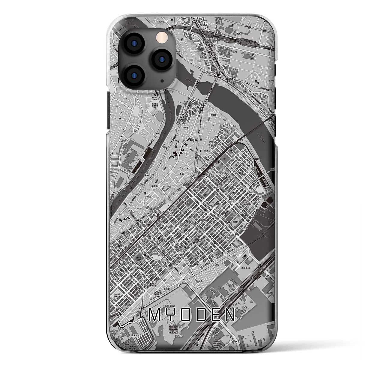 【妙典(千葉県)】地図柄iPhoneケース(クリアタイプ)