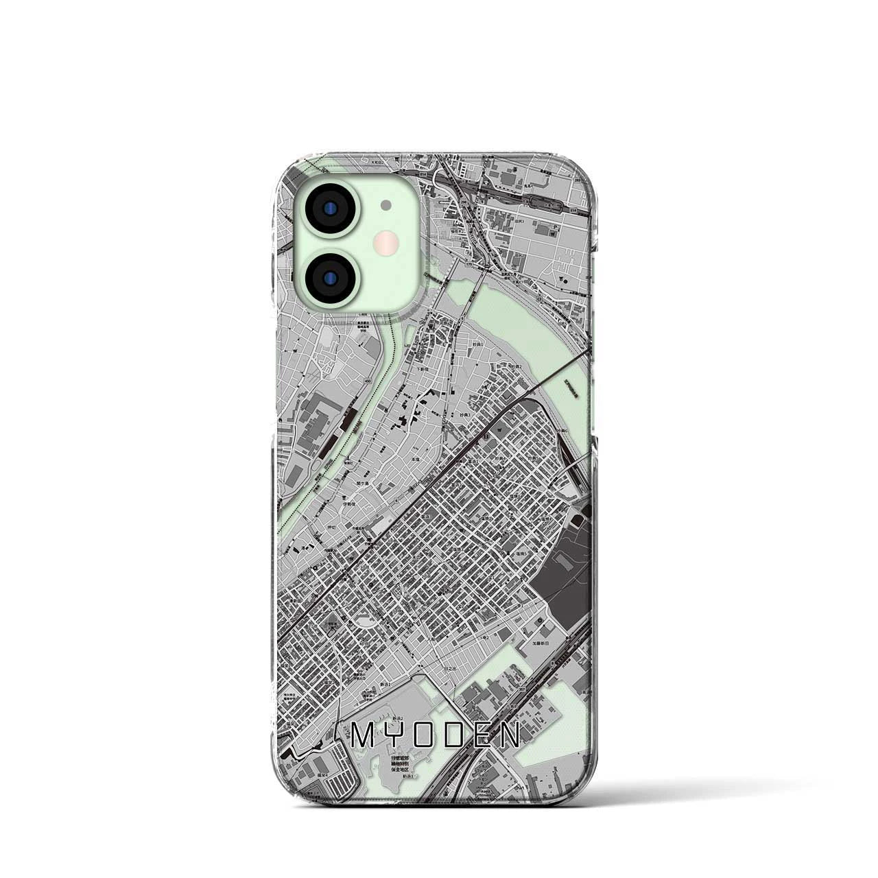 【妙典(千葉県)】地図柄iPhoneケース(クリアタイプ)