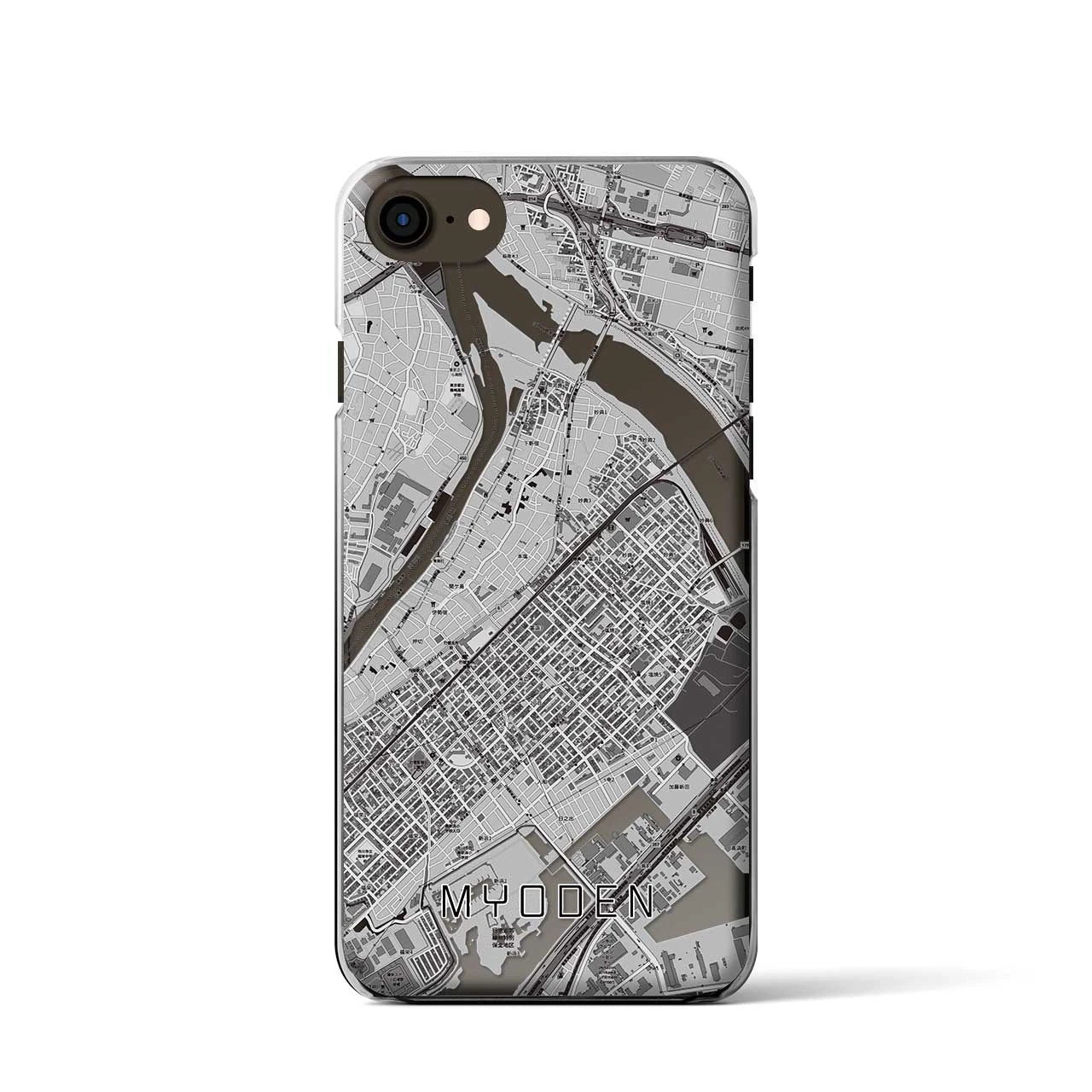 【妙典(千葉県)】地図柄iPhoneケース(クリアタイプ)