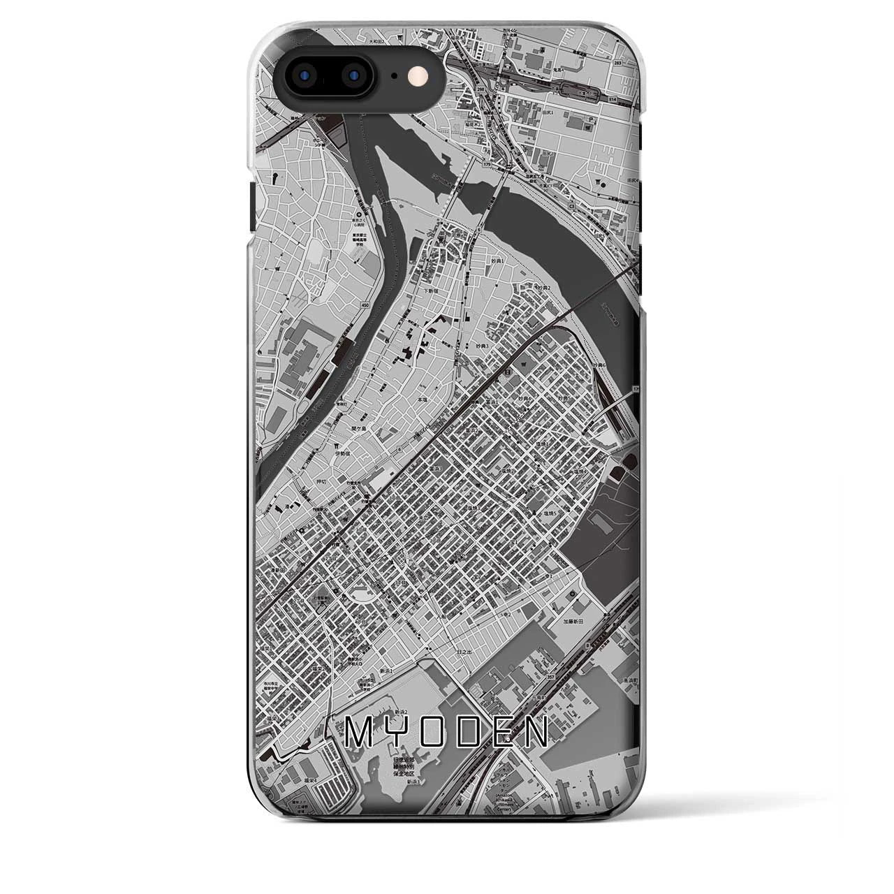 【妙典(千葉県)】地図柄iPhoneケース(クリアタイプ)