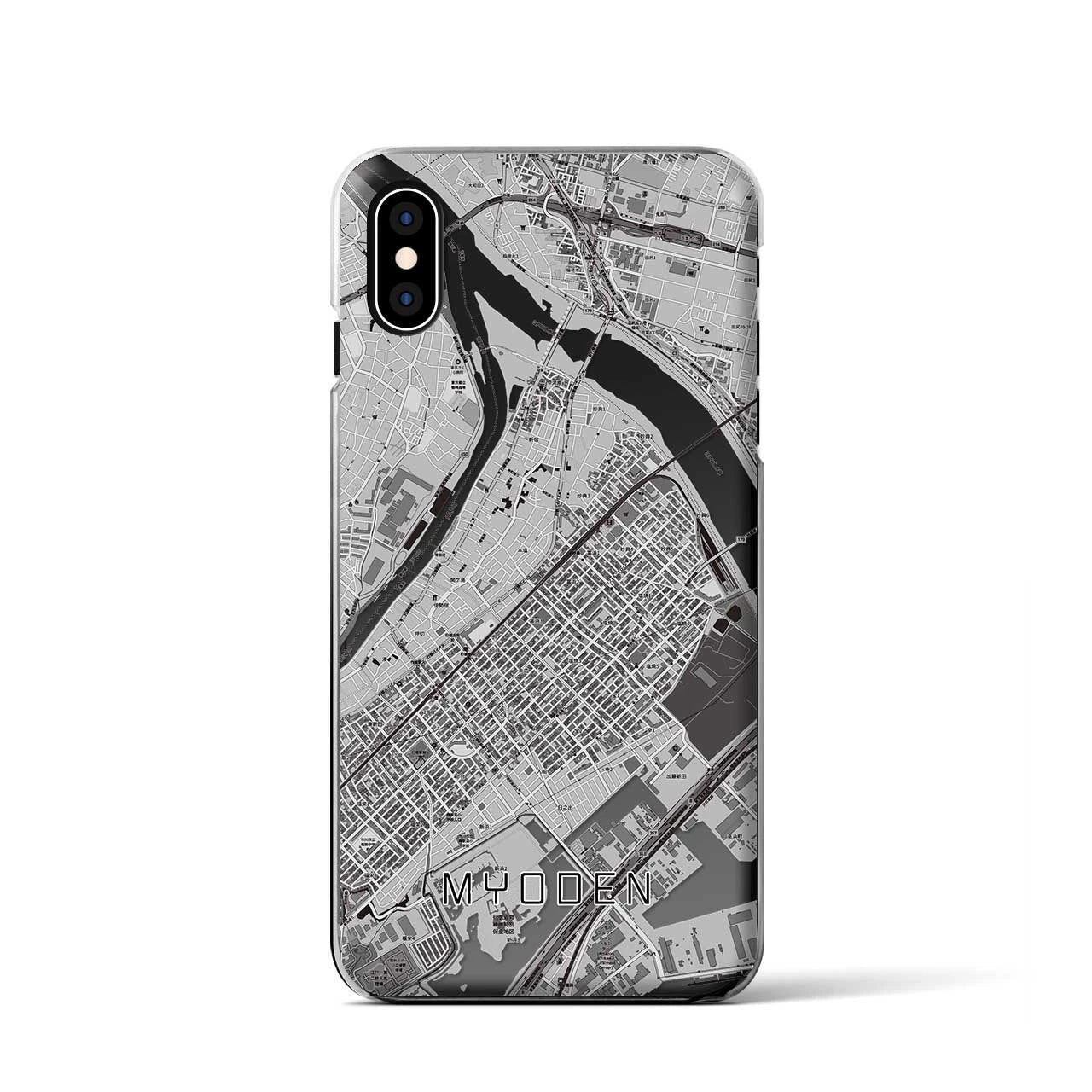 【妙典(千葉県)】地図柄iPhoneケース(クリアタイプ)