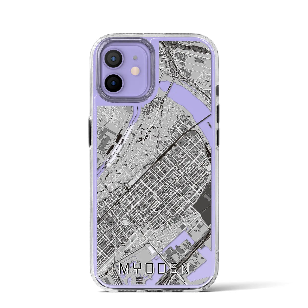 【妙典(千葉県)】地図柄iPhoneケース(MagSafeタイプ)