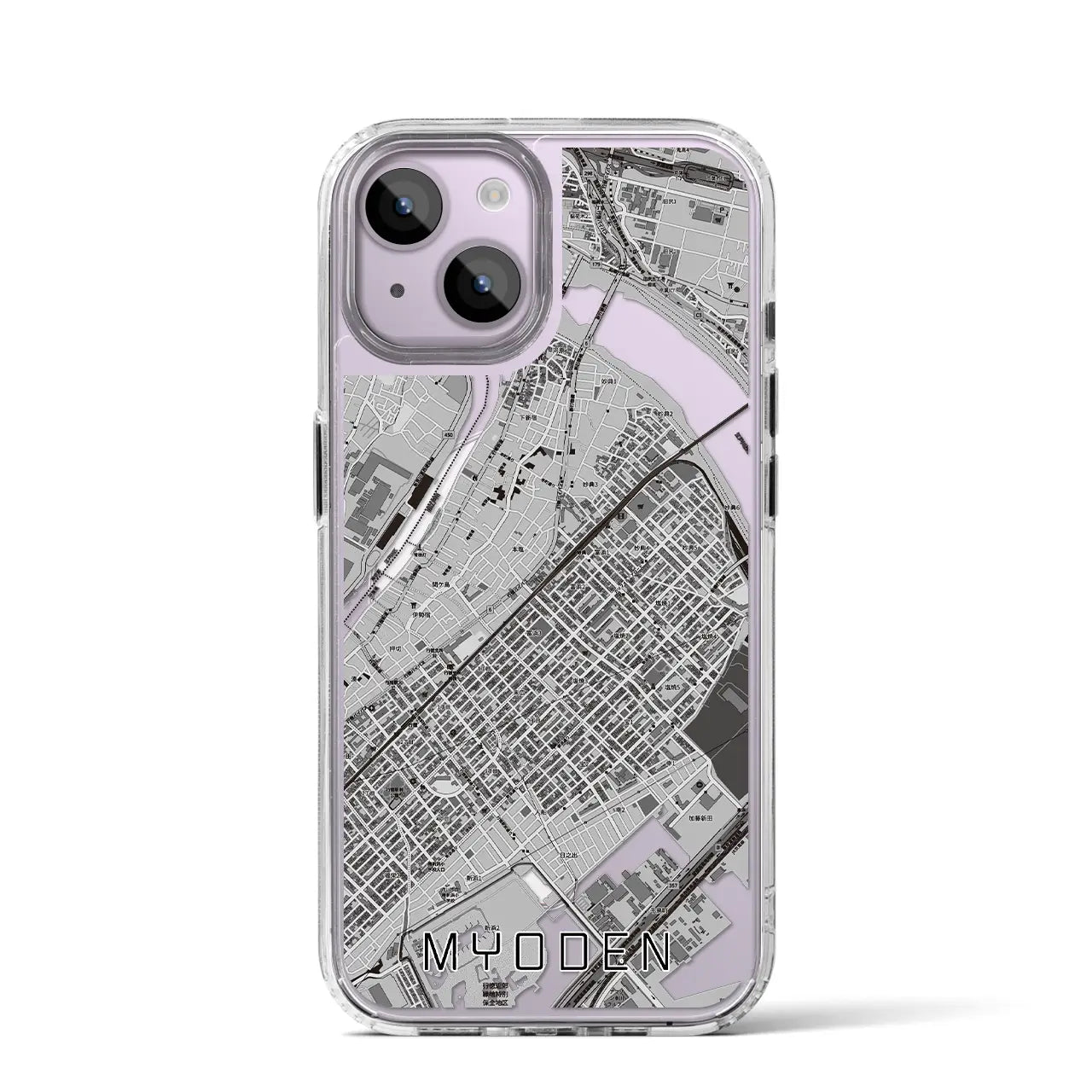 【妙典(千葉県)】地図柄iPhoneケース(MagSafeタイプ)
