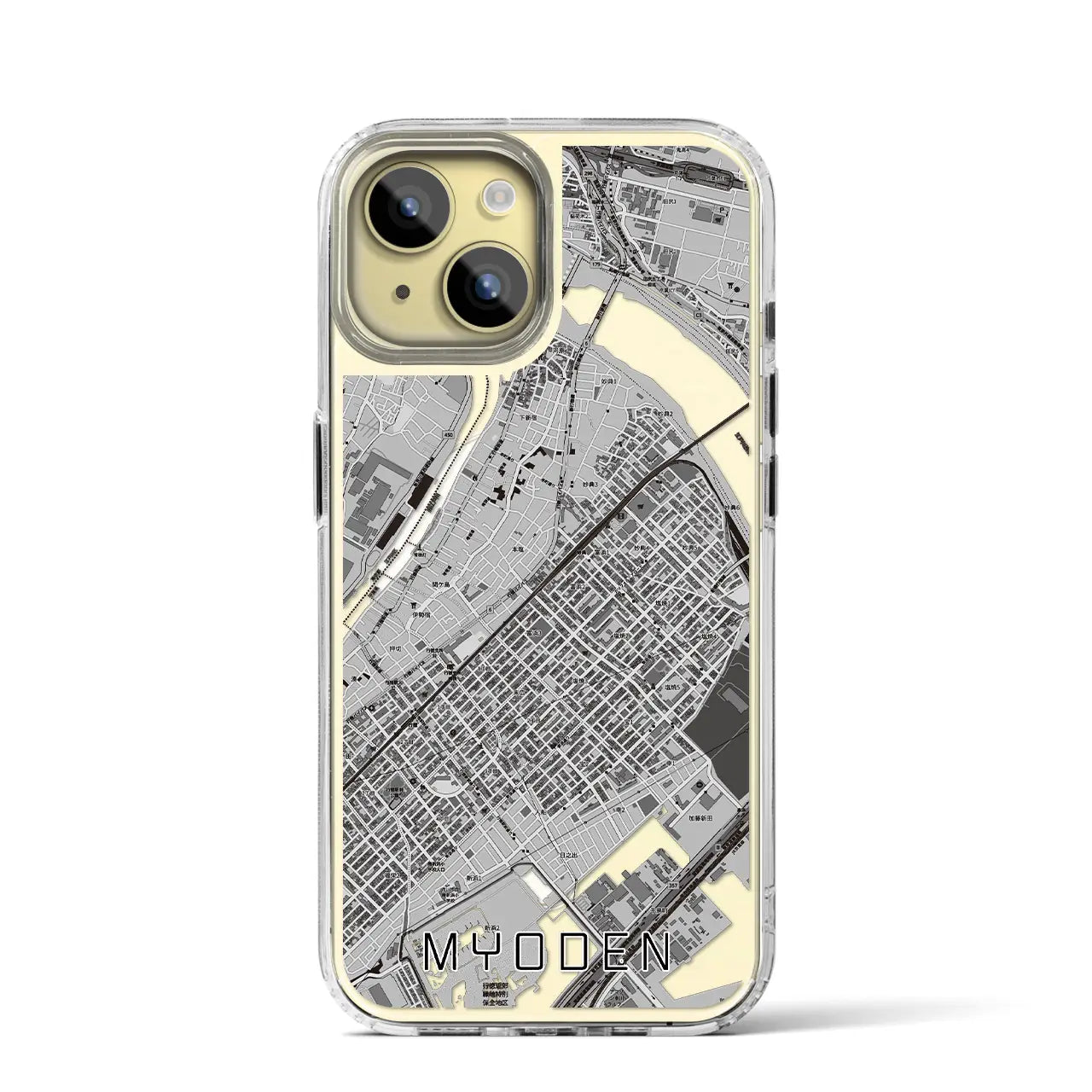 【妙典(千葉県)】地図柄iPhoneケース(MagSafeタイプ)