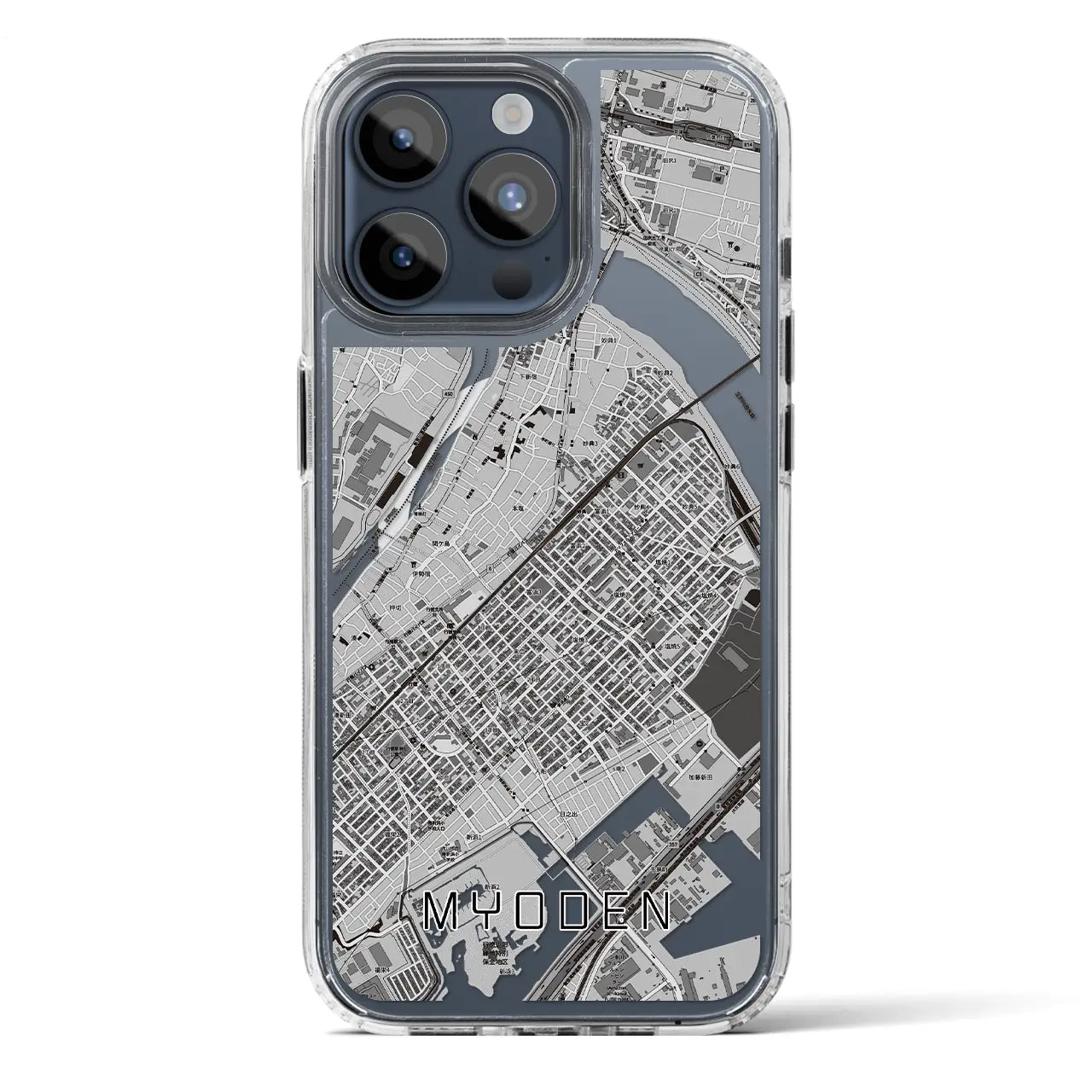 【妙典(千葉県)】地図柄iPhoneケース(MagSafeタイプ)