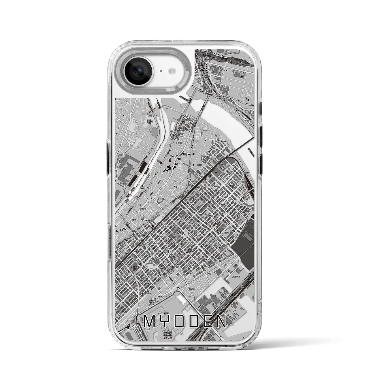 【妙典(千葉県)】地図柄iPhoneケース(MagSafeタイプ)