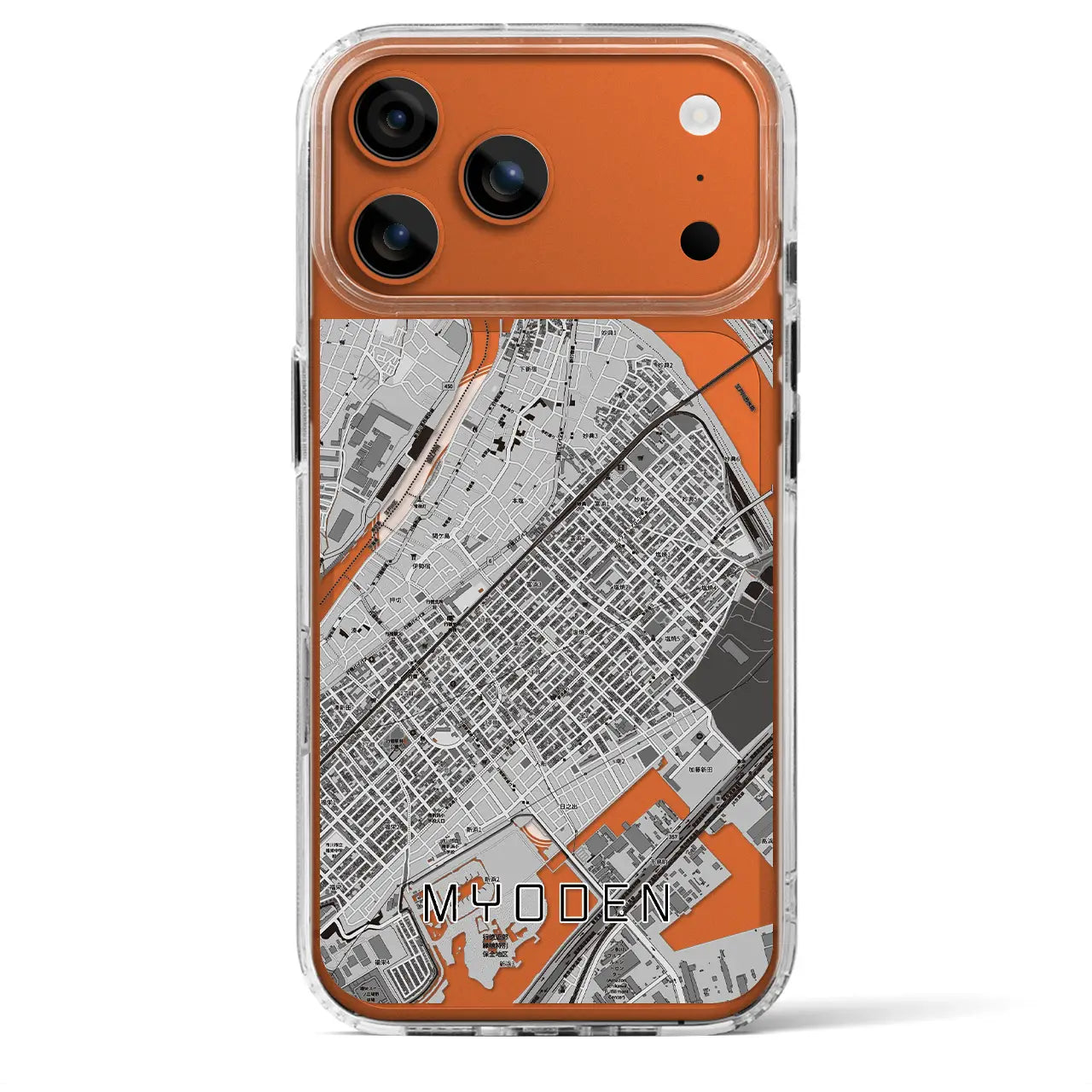 【妙典(千葉県)】地図柄iPhoneケース(MagSafeタイプ)