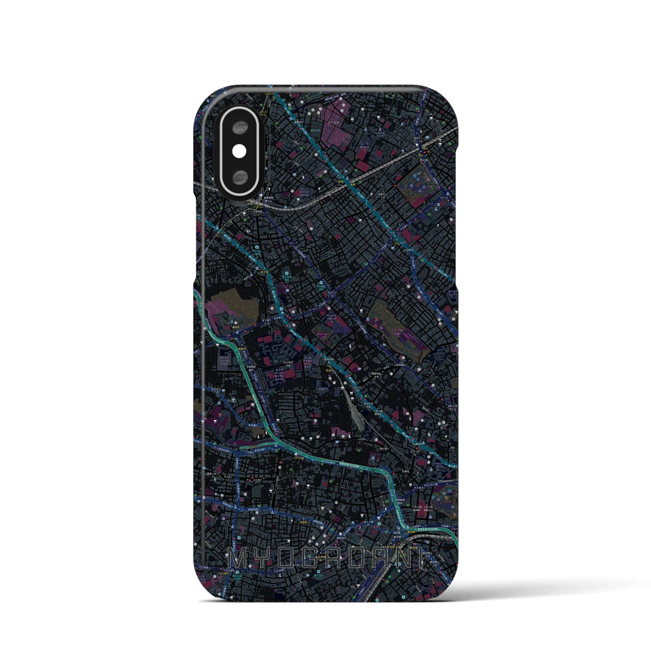 【茗荷谷(東京都)】地図柄iPhoneケース(バックカバータイプ)