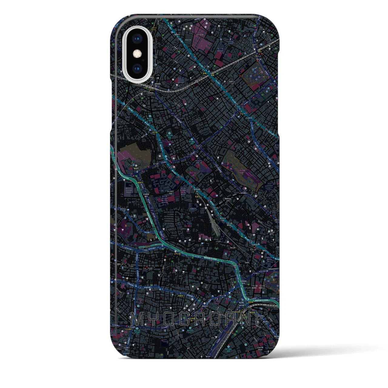 【茗荷谷(東京都)】地図柄iPhoneケース(バックカバータイプ)