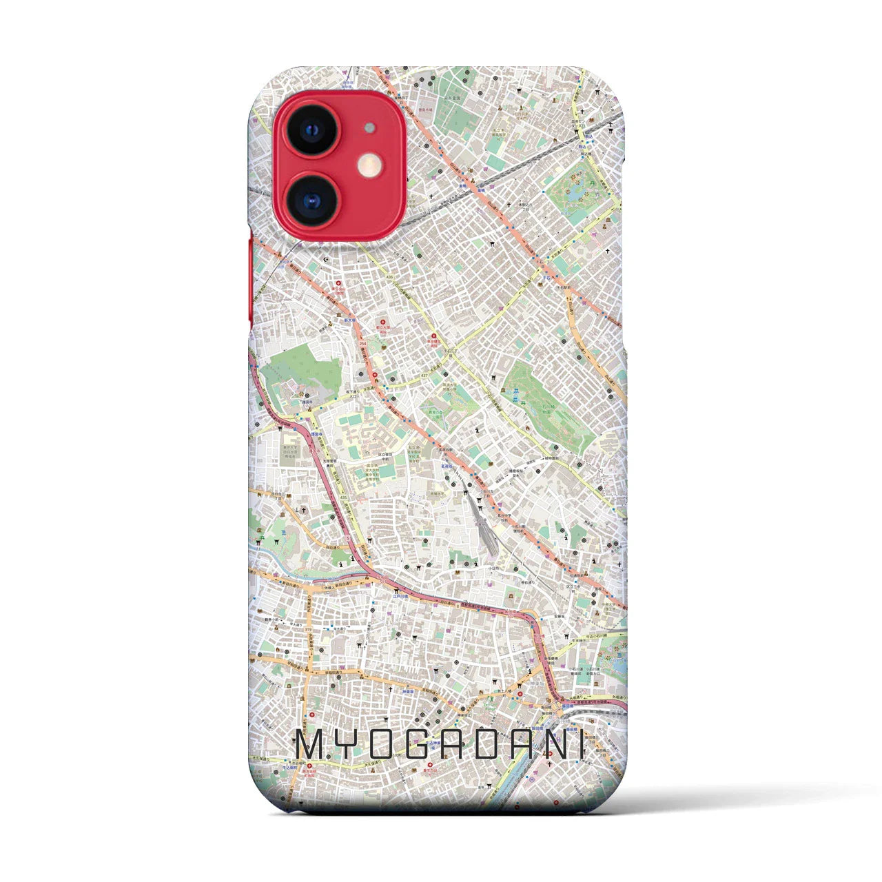 【茗荷谷(東京都)】地図柄iPhoneケース(バックカバータイプ)