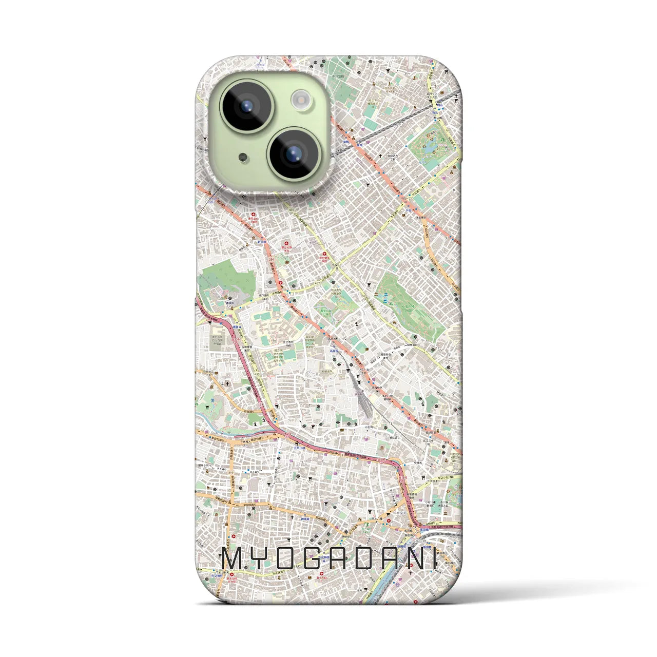 【茗荷谷(東京都)】地図柄iPhoneケース(バックカバータイプ)