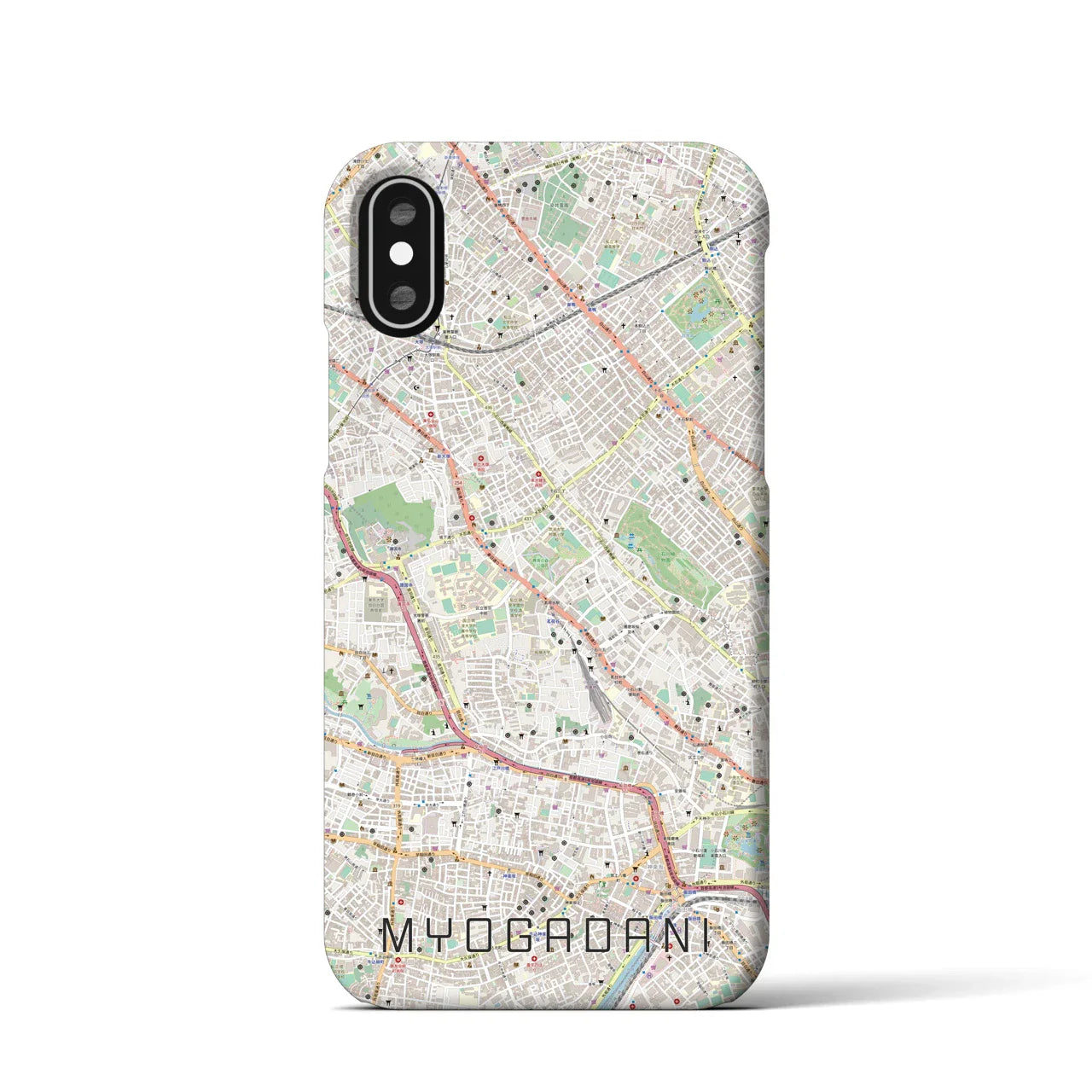 【茗荷谷(東京都)】地図柄iPhoneケース(バックカバータイプ)