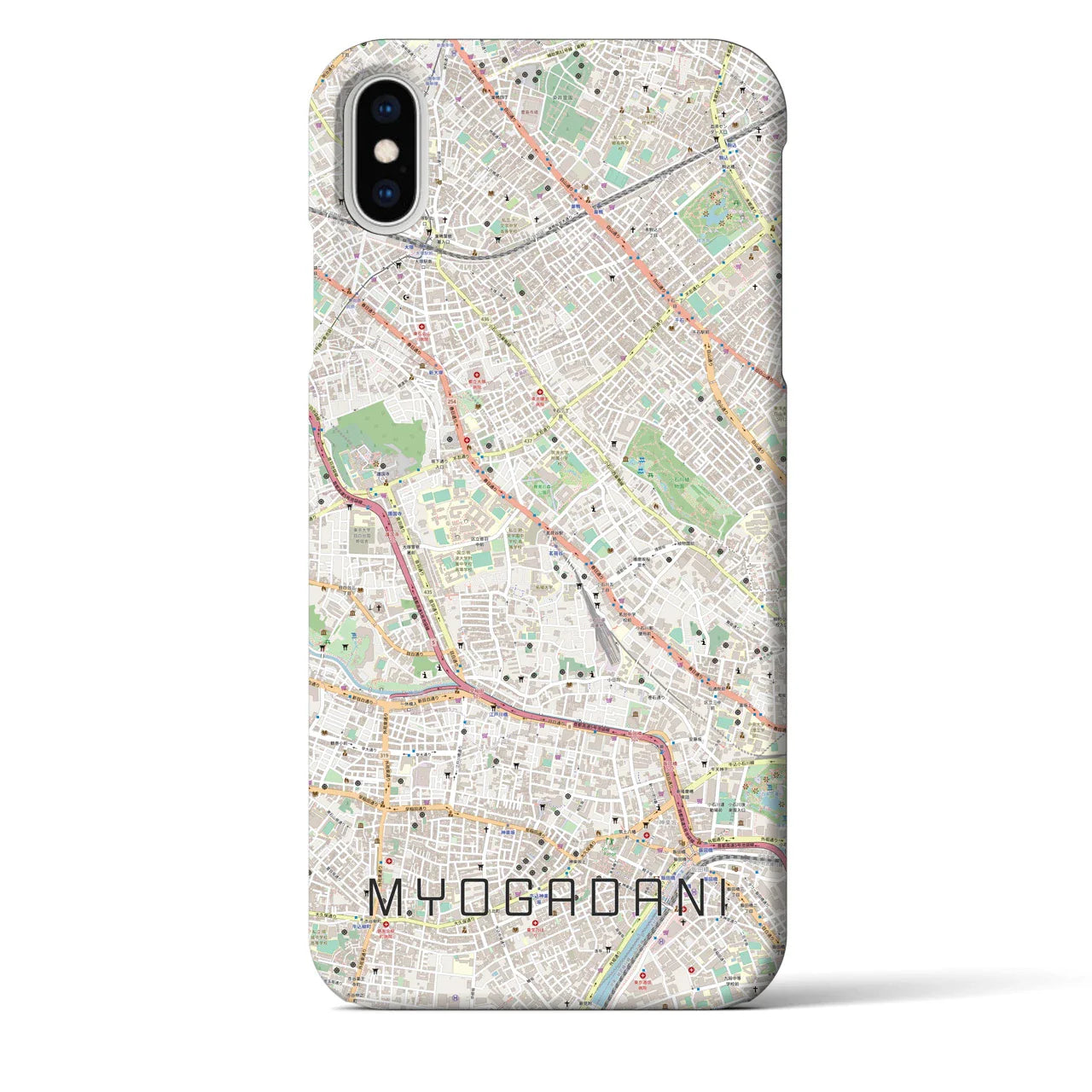 【茗荷谷(東京都)】地図柄iPhoneケース(バックカバータイプ)