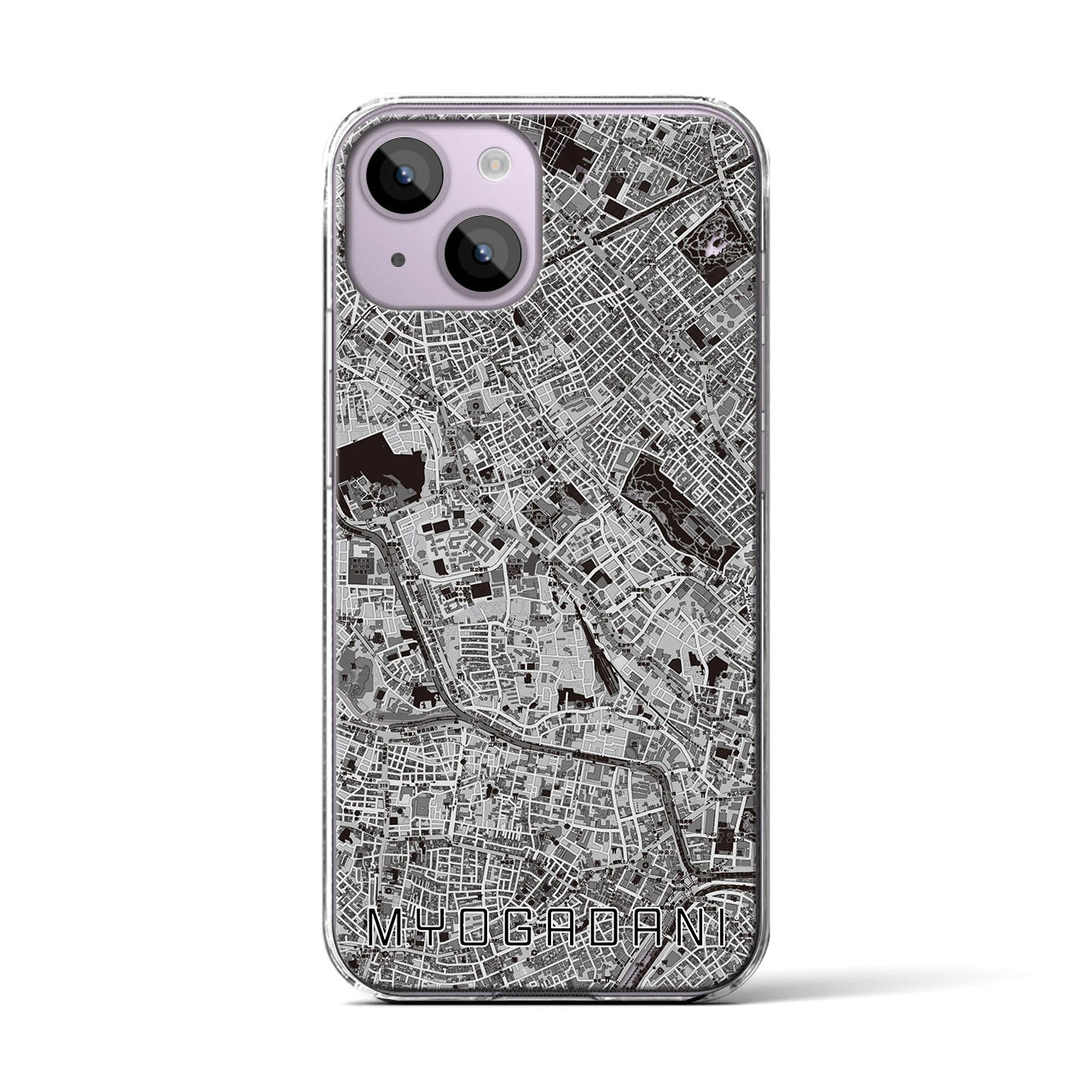 【茗荷谷(東京都)】地図柄iPhoneケース(クリアタイプ)