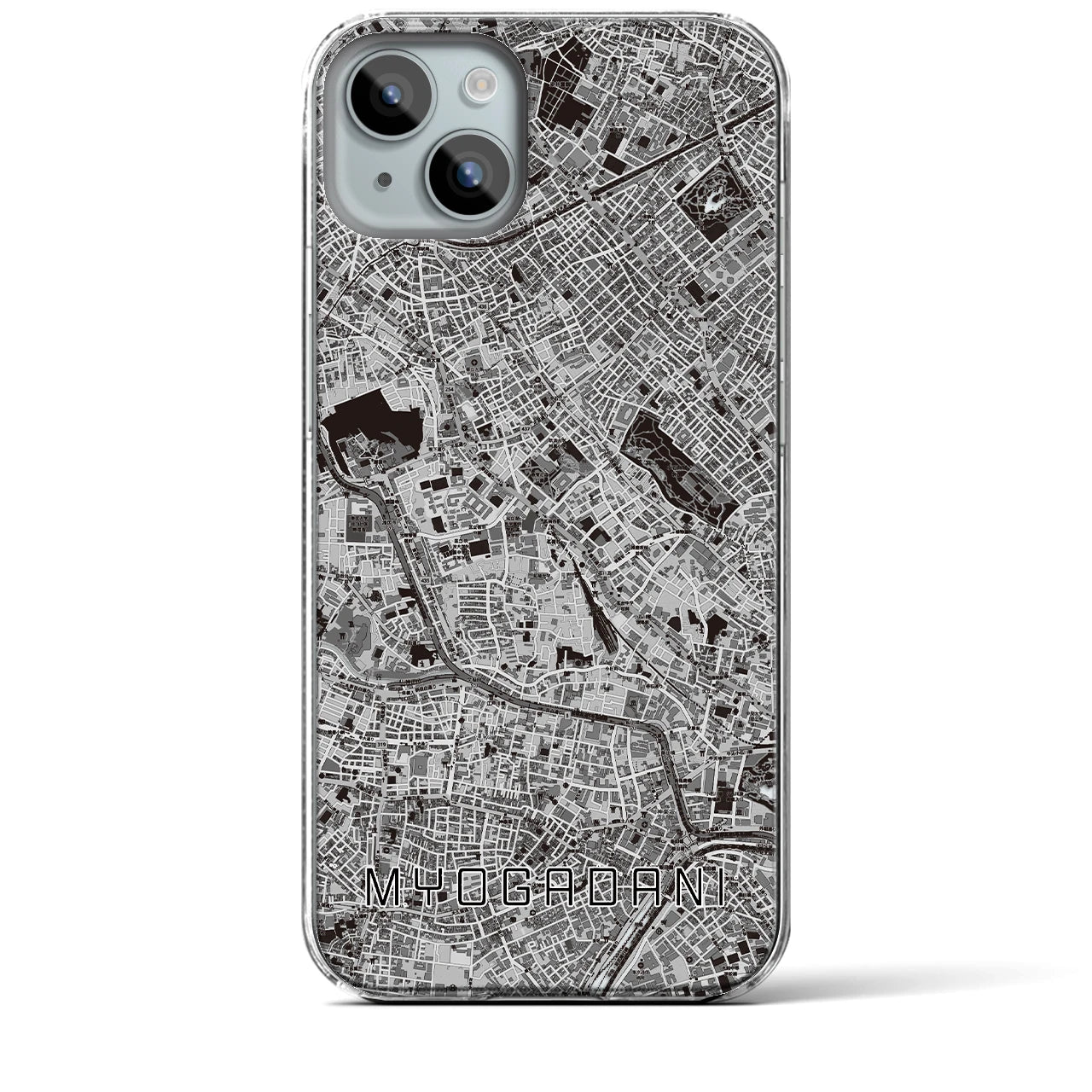 【茗荷谷(東京都)】地図柄iPhoneケース(クリアタイプ)