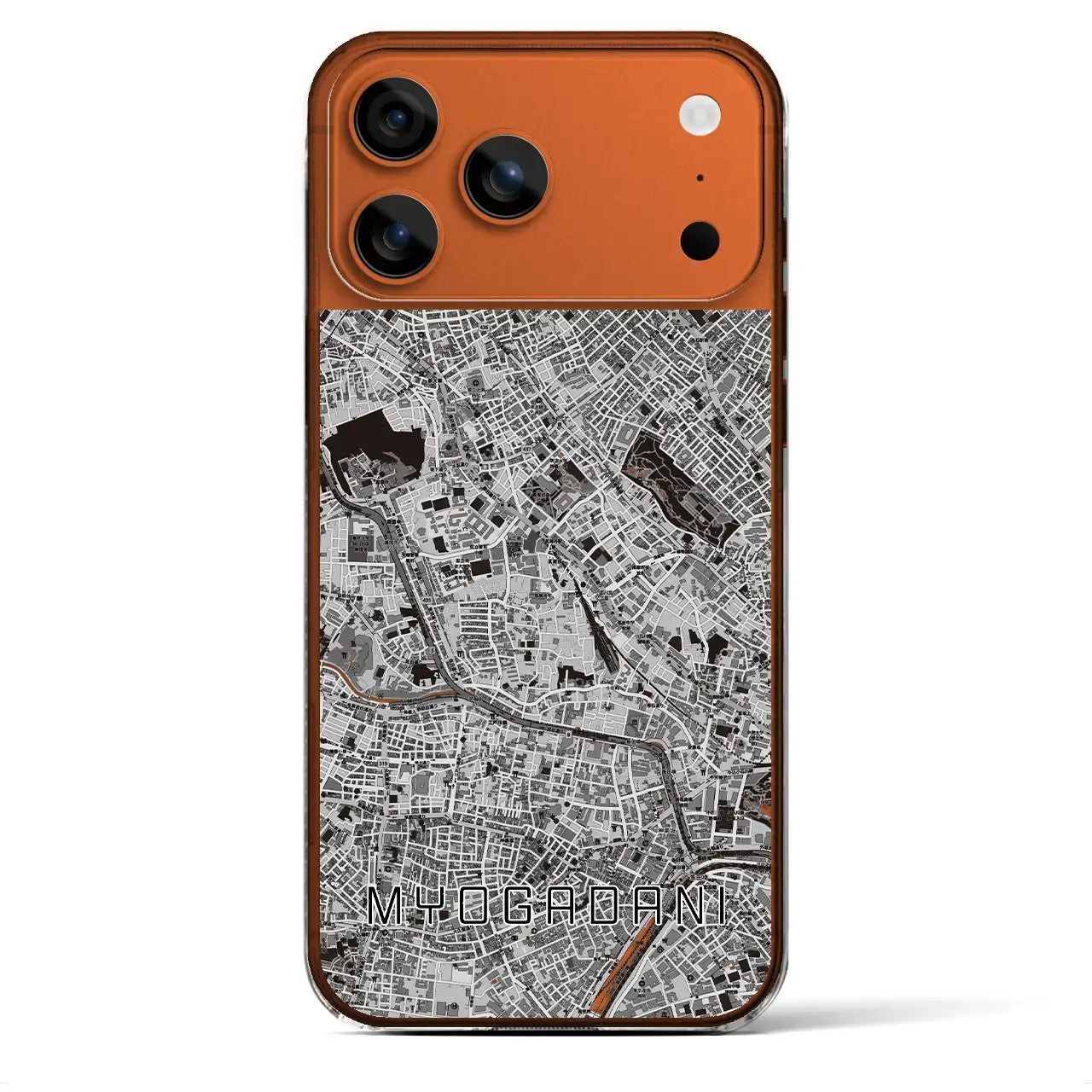【茗荷谷(東京都)】地図柄iPhoneケース(クリアタイプ)モノトーン・iPhone 17 Pro Max 用