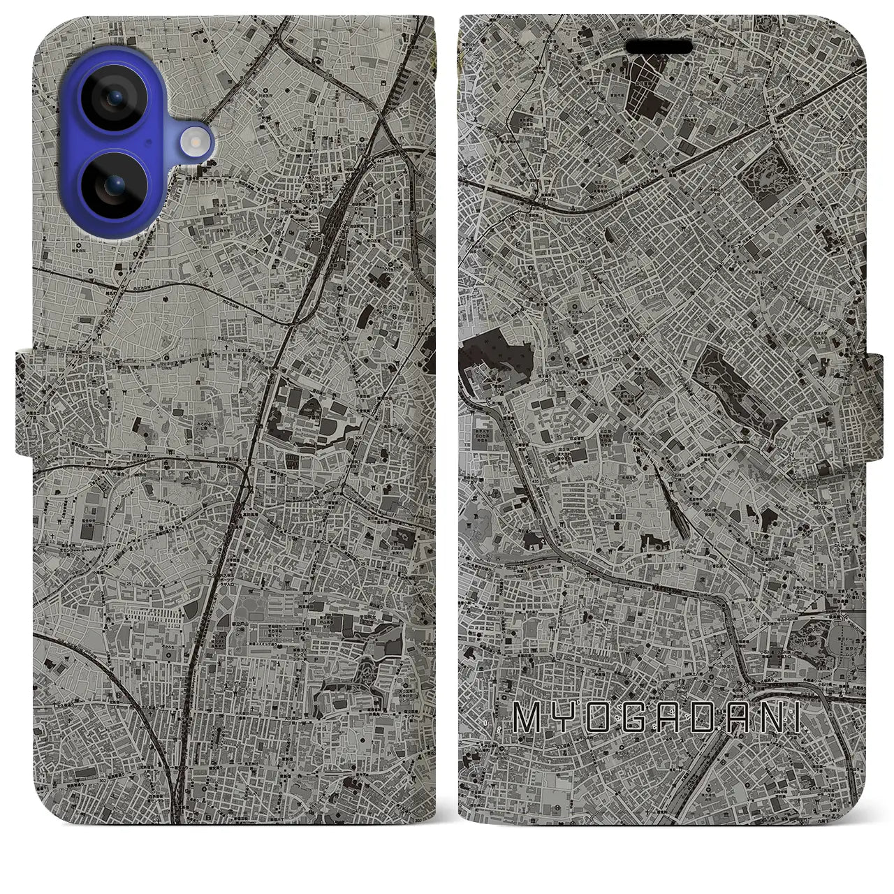 【茗荷谷(東京都)】地図柄iPhoneケース(手帳タイプ)