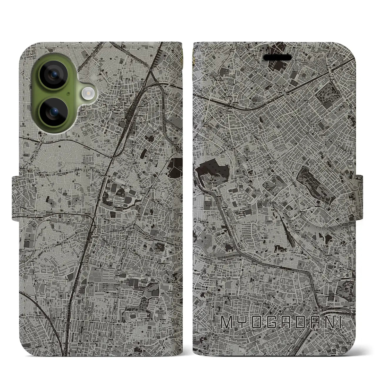 【茗荷谷(東京都)】地図柄iPhoneケース(手帳タイプ)