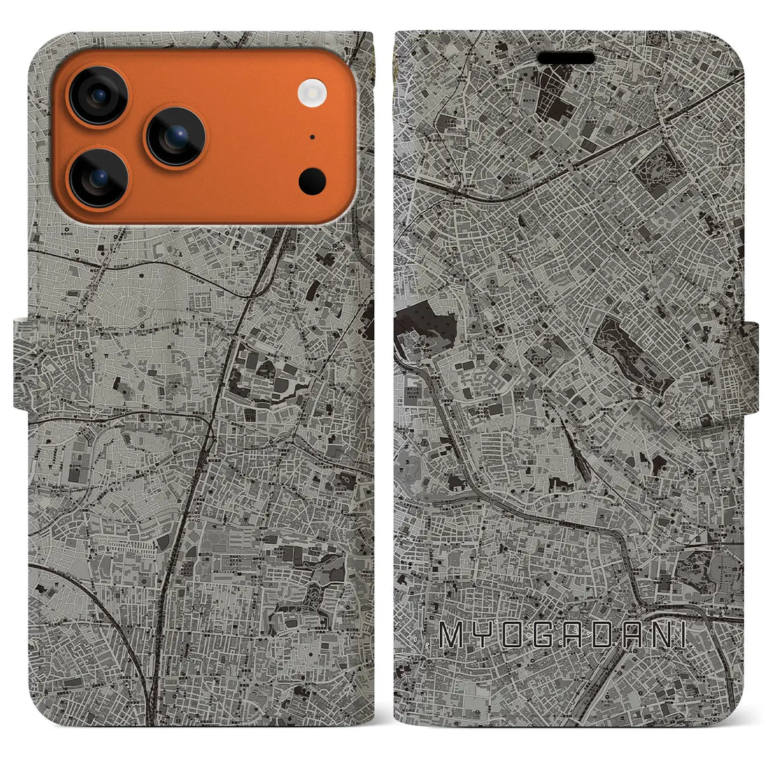 【茗荷谷(東京都)】地図柄iPhoneケース(手帳タイプ)