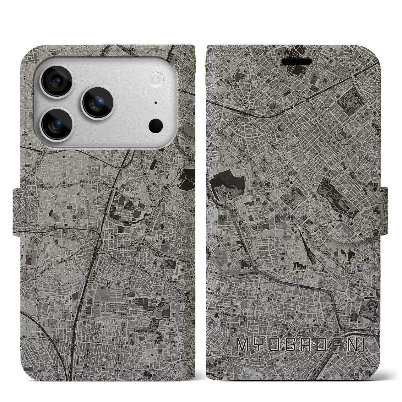 【茗荷谷(東京都)】地図柄iPhoneケース(手帳タイプ)