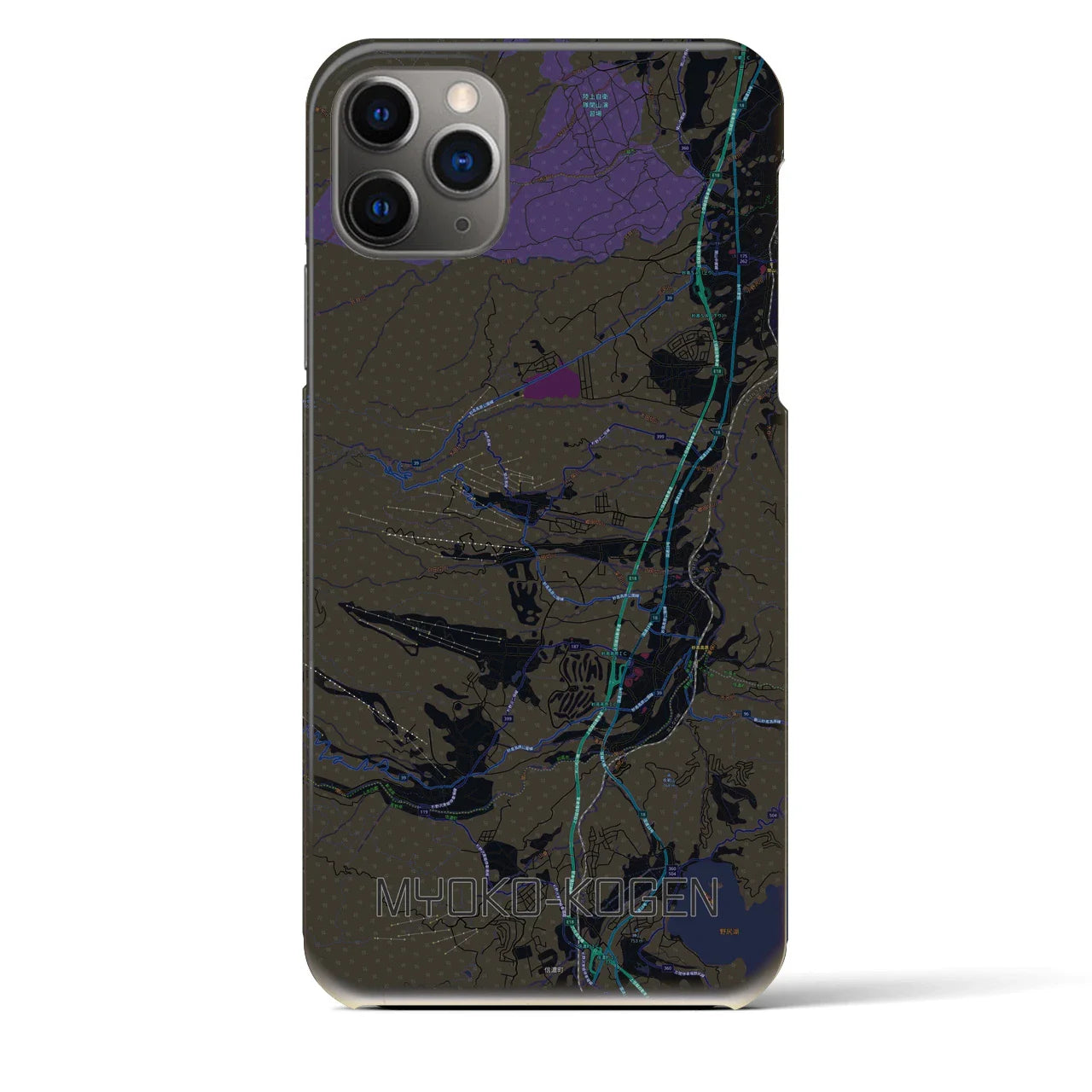 【妙高高原(新潟県)】地図柄iPhoneケース(バックカバータイプ)