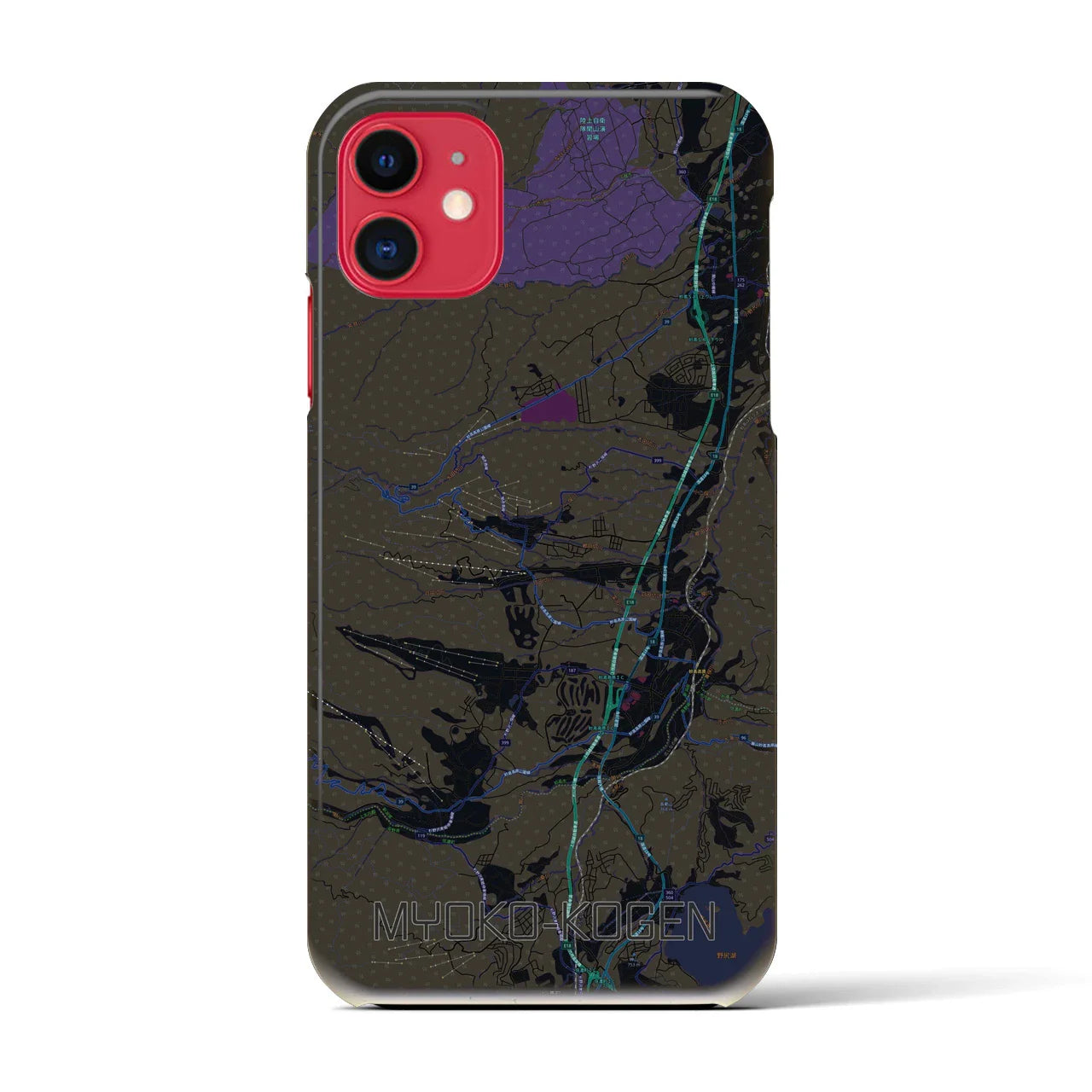【妙高高原(新潟県)】地図柄iPhoneケース(バックカバータイプ)