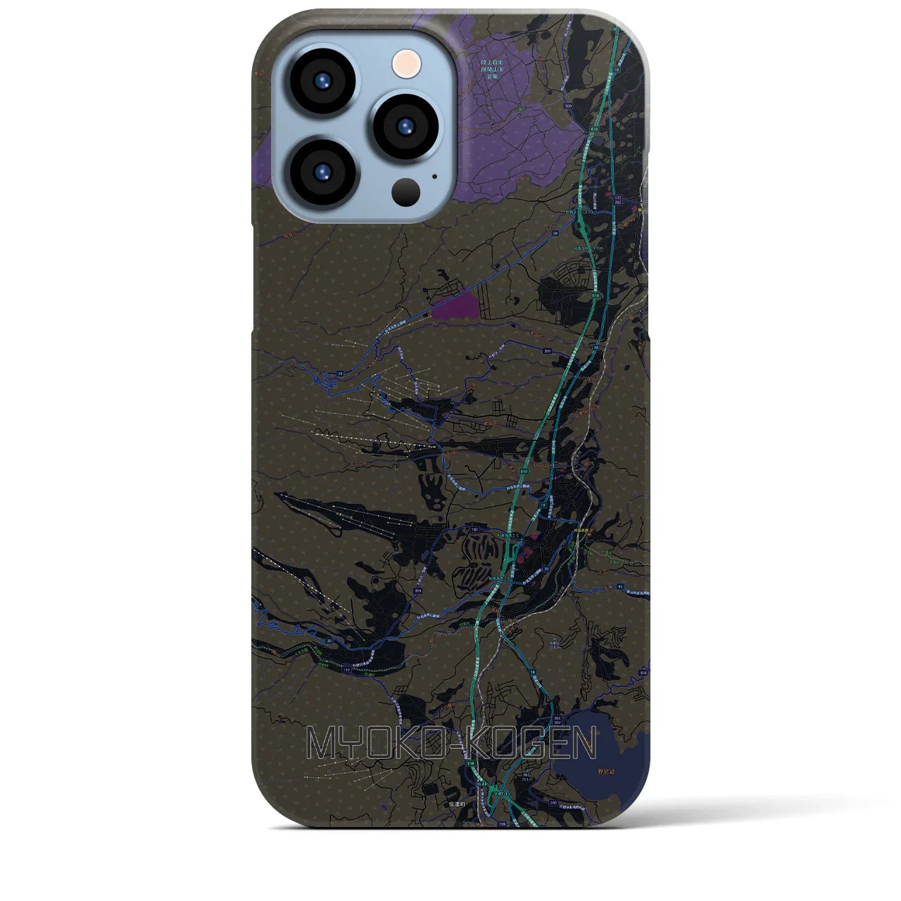 【妙高高原(新潟県)】地図柄iPhoneケース(バックカバータイプ)
