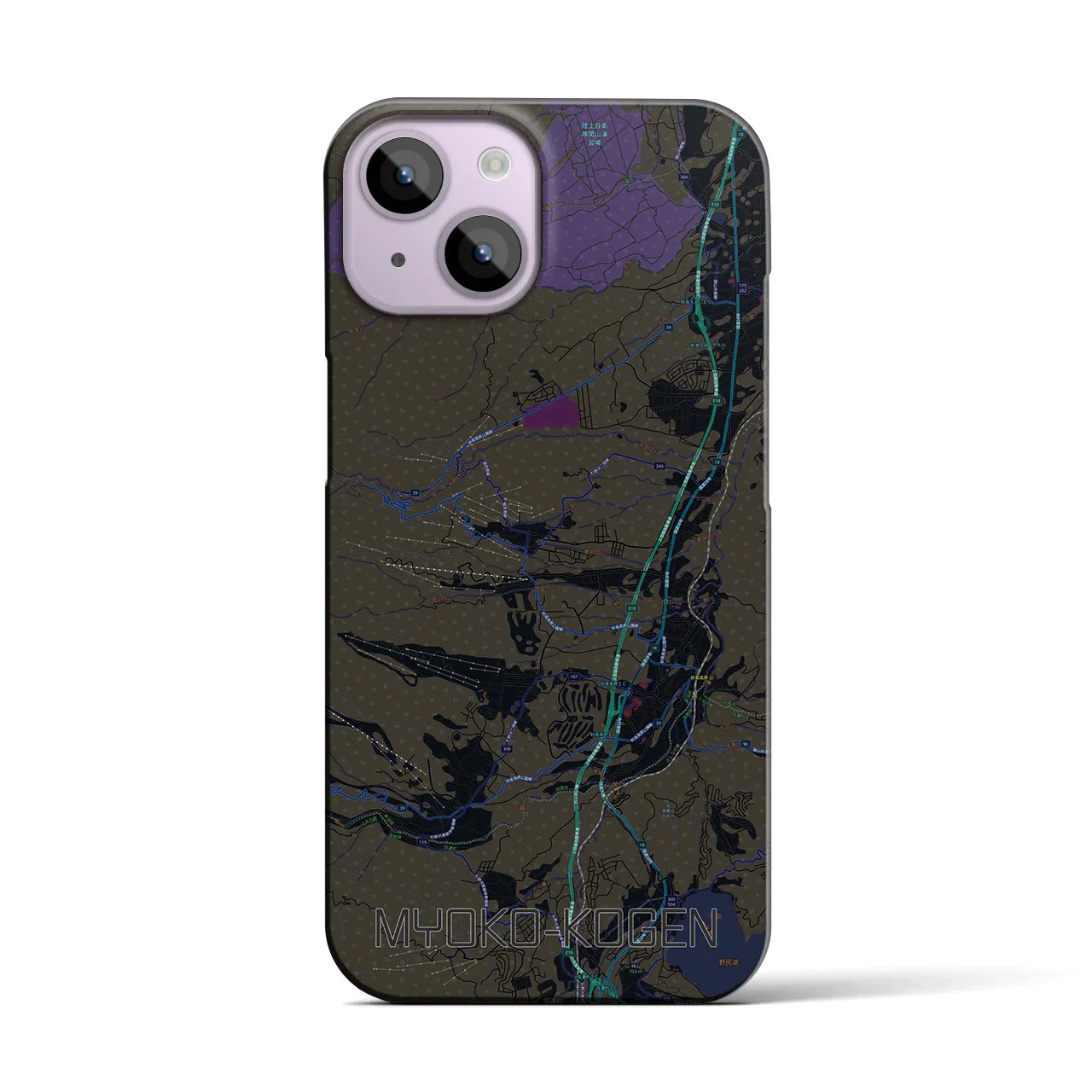 【妙高高原(新潟県)】地図柄iPhoneケース(バックカバータイプ)