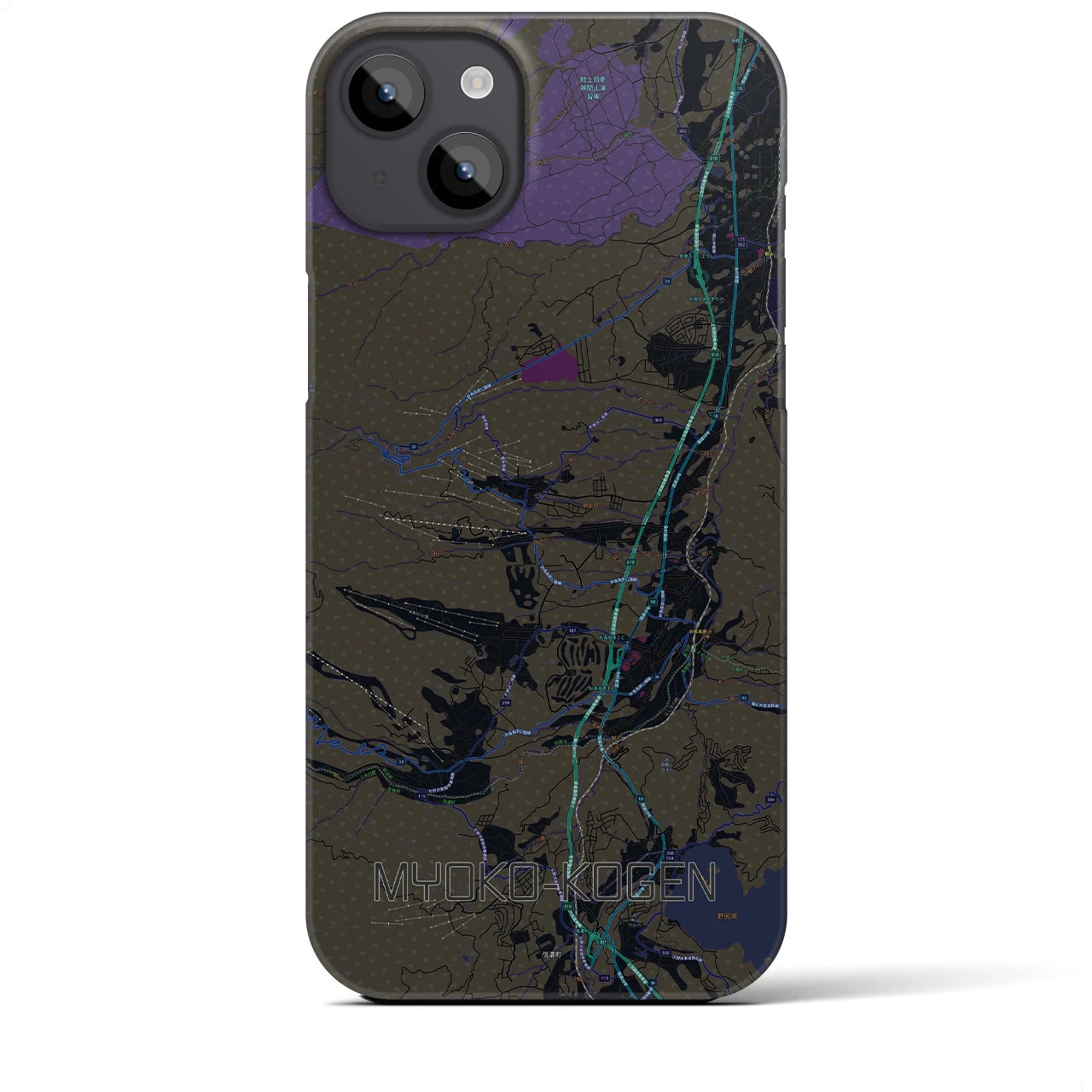 【妙高高原(新潟県)】地図柄iPhoneケース(バックカバータイプ)