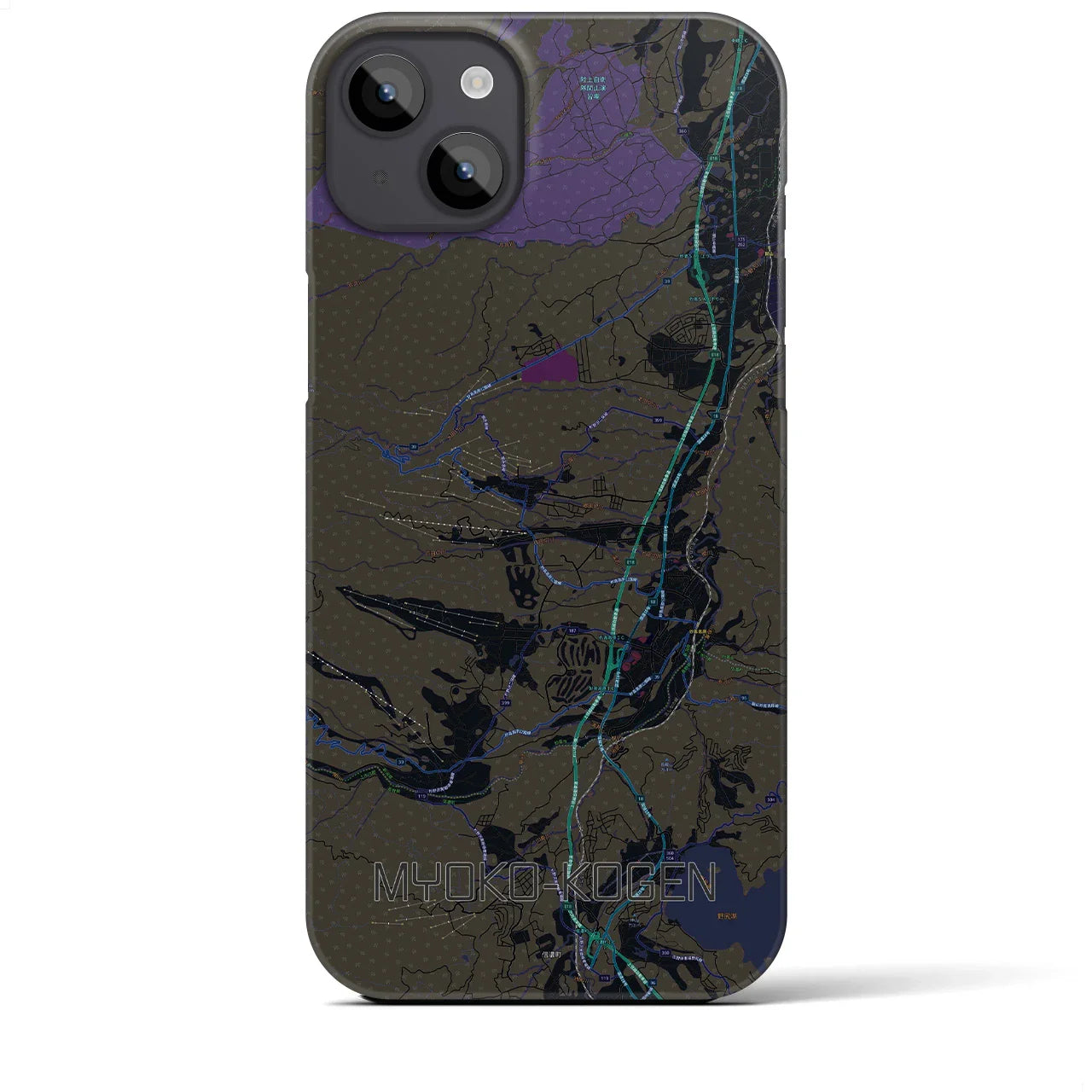 【妙高高原(新潟県)】地図柄iPhoneケース(バックカバータイプ)