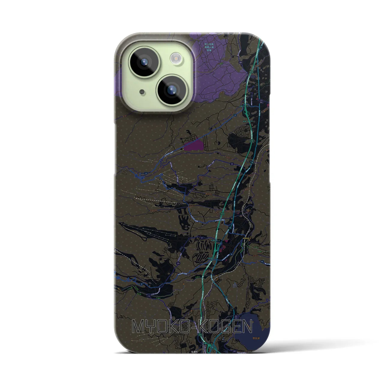 【妙高高原(新潟県)】地図柄iPhoneケース(バックカバータイプ)