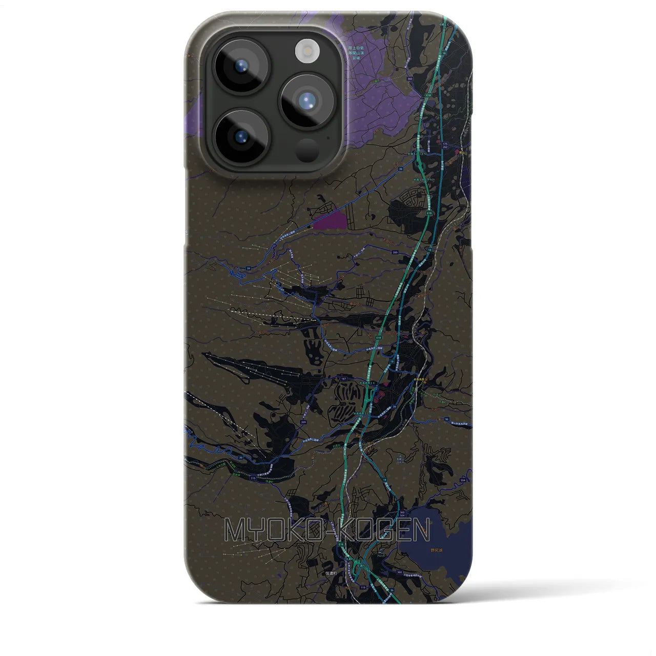 【妙高高原(新潟県)】地図柄iPhoneケース(バックカバータイプ)