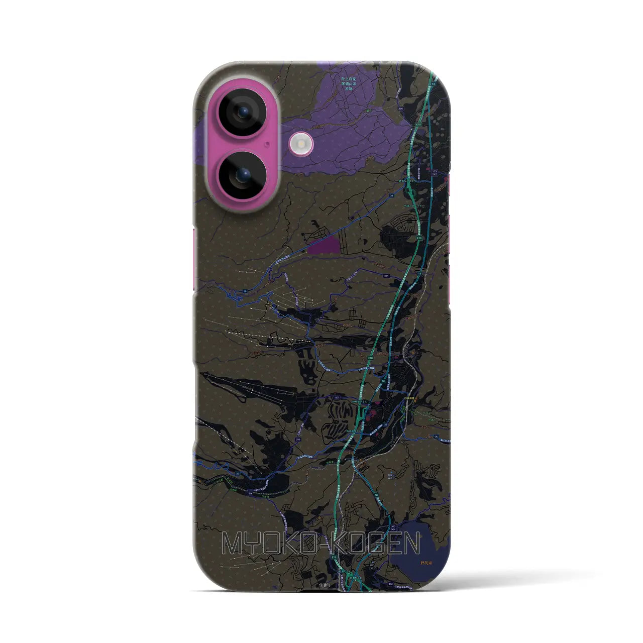 【妙高高原(新潟県)】地図柄iPhoneケース(バックカバータイプ)