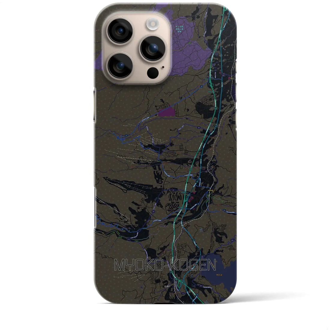 【妙高高原(新潟県)】地図柄iPhoneケース(バックカバータイプ)