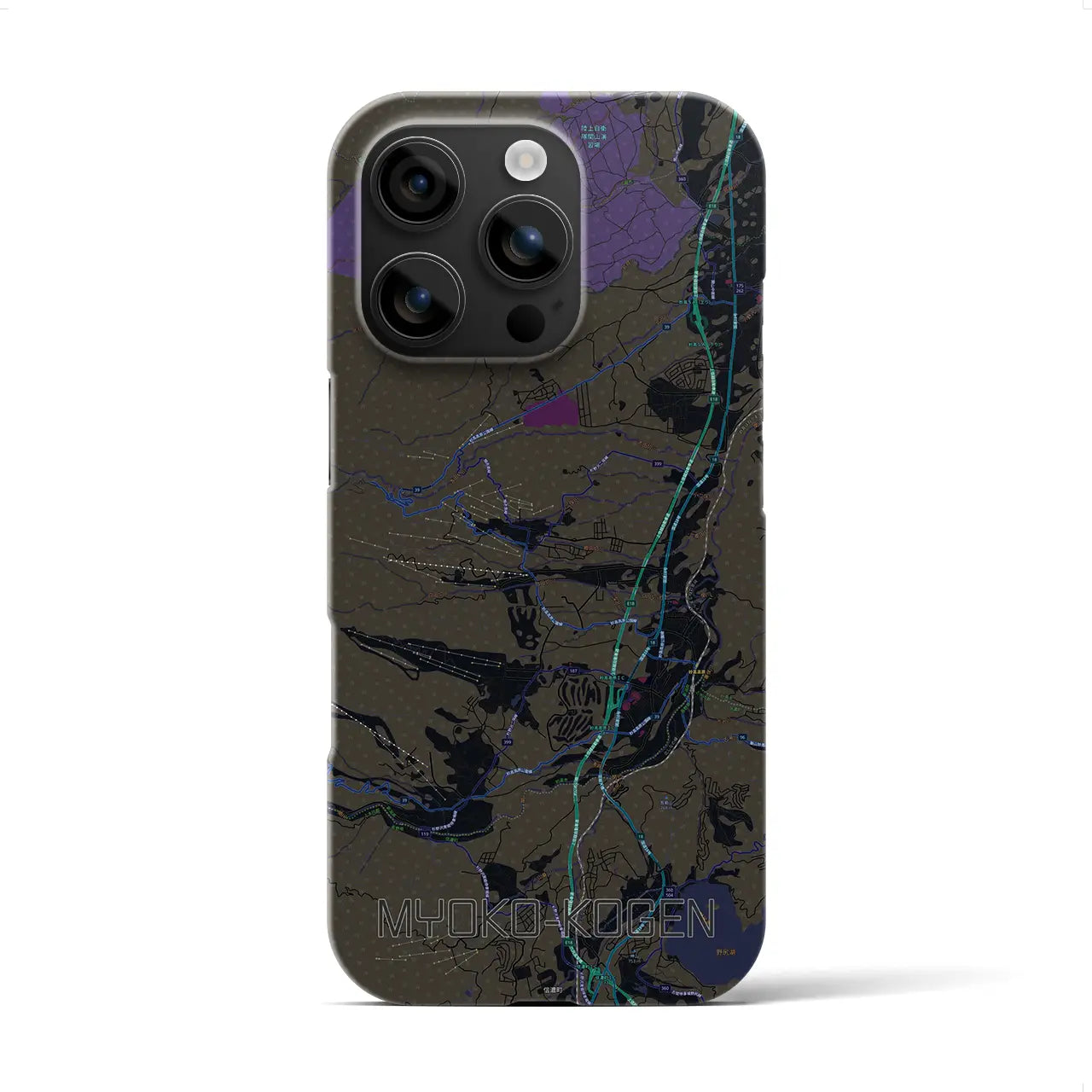 【妙高高原(新潟県)】地図柄iPhoneケース(バックカバータイプ)