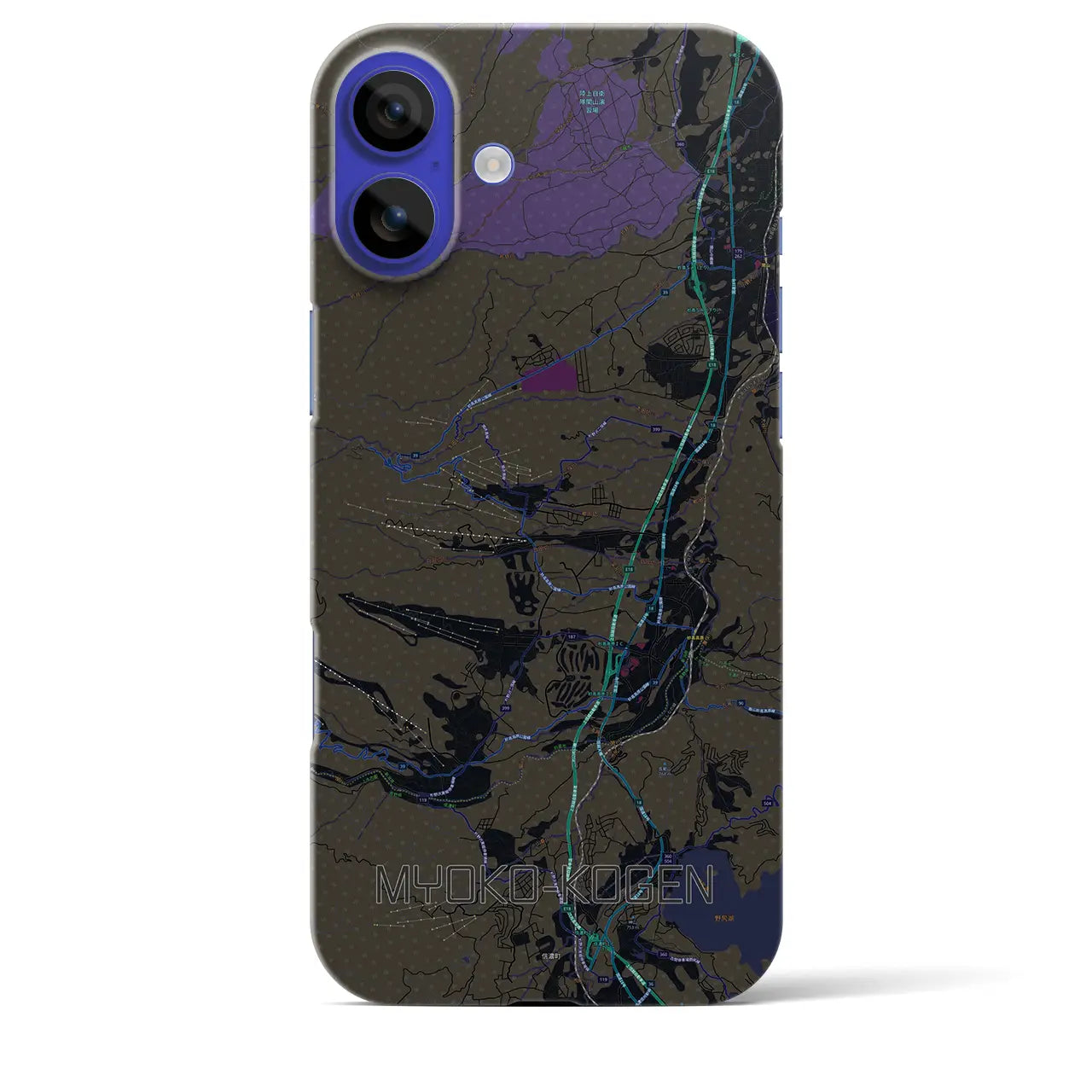 【妙高高原(新潟県)】地図柄iPhoneケース(バックカバータイプ)