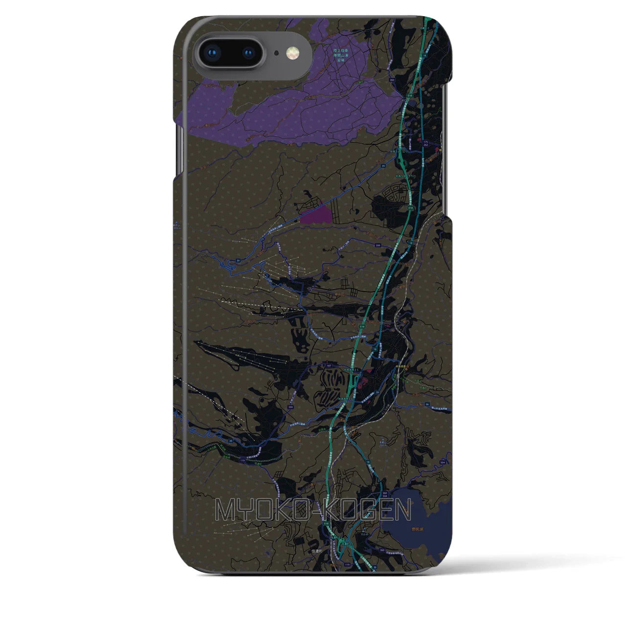 【妙高高原(新潟県)】地図柄iPhoneケース(バックカバータイプ)