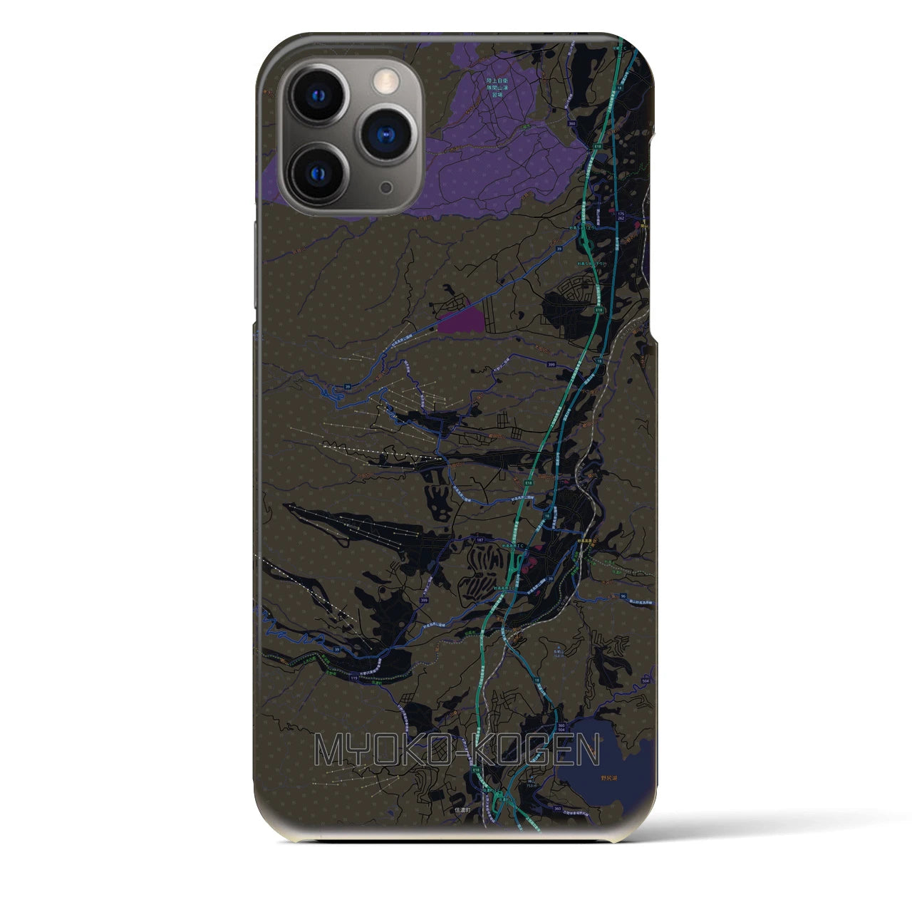 【妙高高原(新潟県)】地図柄iPhoneケース(バックカバータイプ)