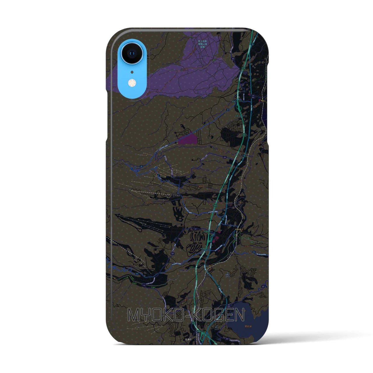 【妙高高原(新潟県)】地図柄iPhoneケース(バックカバータイプ)