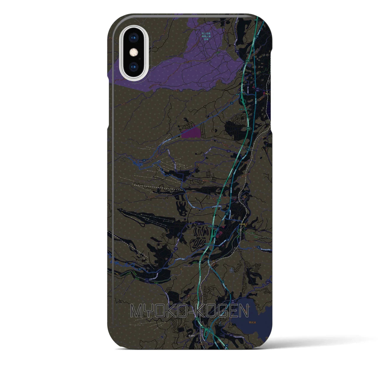 【妙高高原(新潟県)】地図柄iPhoneケース(バックカバータイプ)