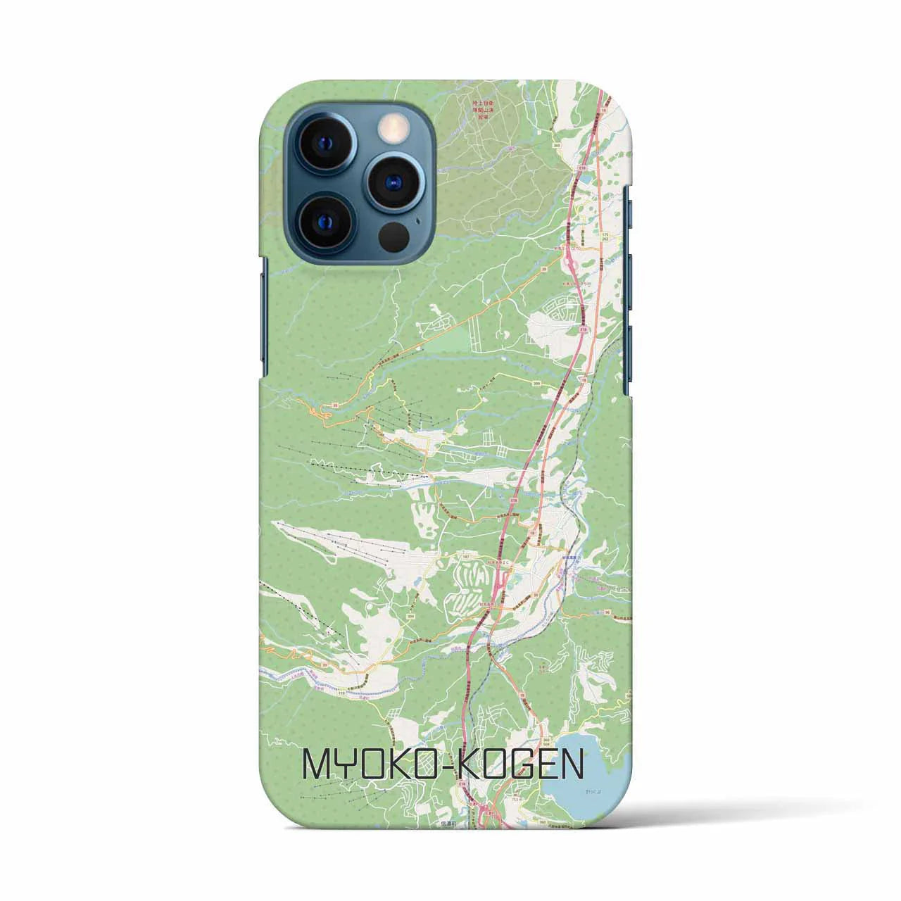 【妙高高原(新潟県)】地図柄iPhoneケース(バックカバータイプ)