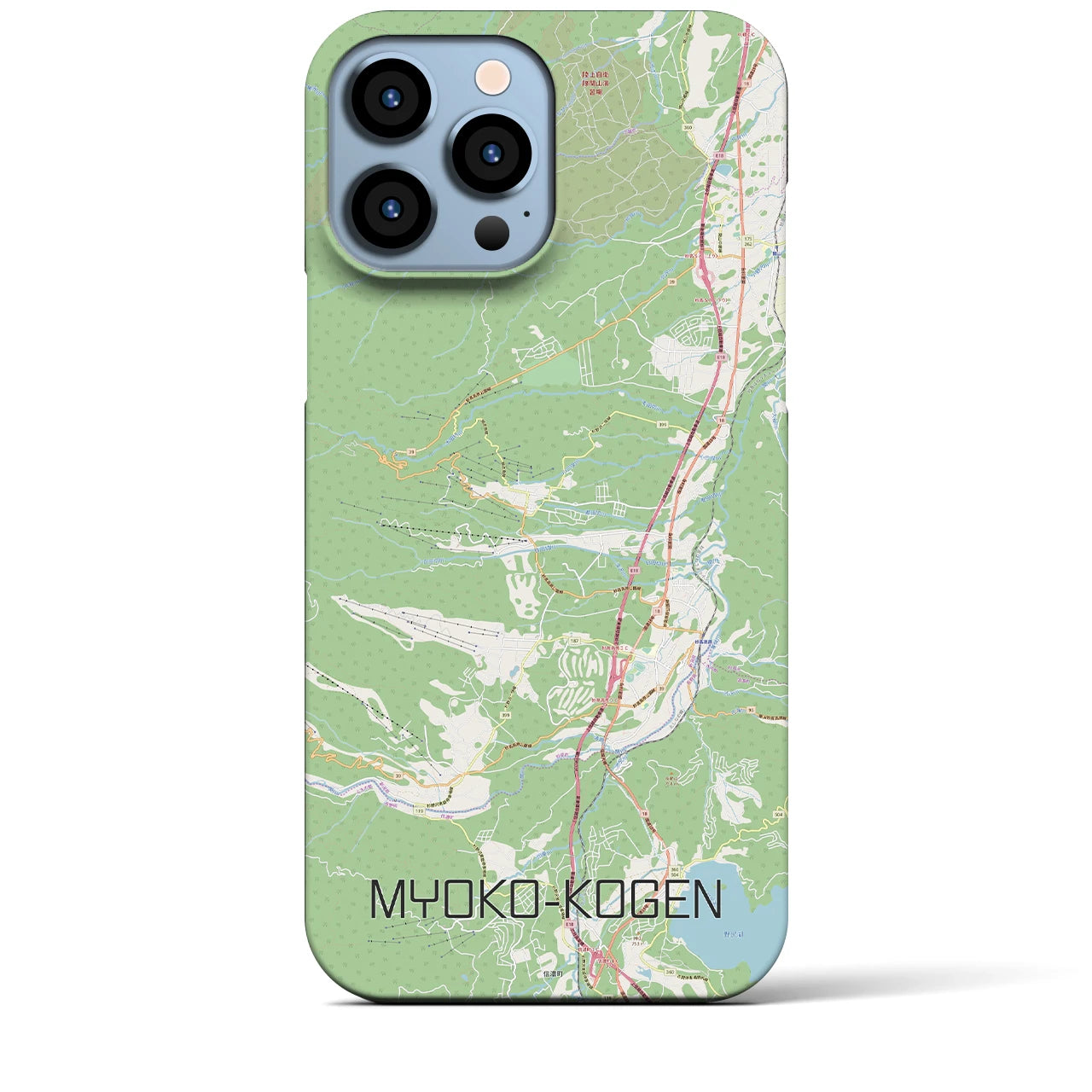 【妙高高原(新潟県)】地図柄iPhoneケース(バックカバータイプ)