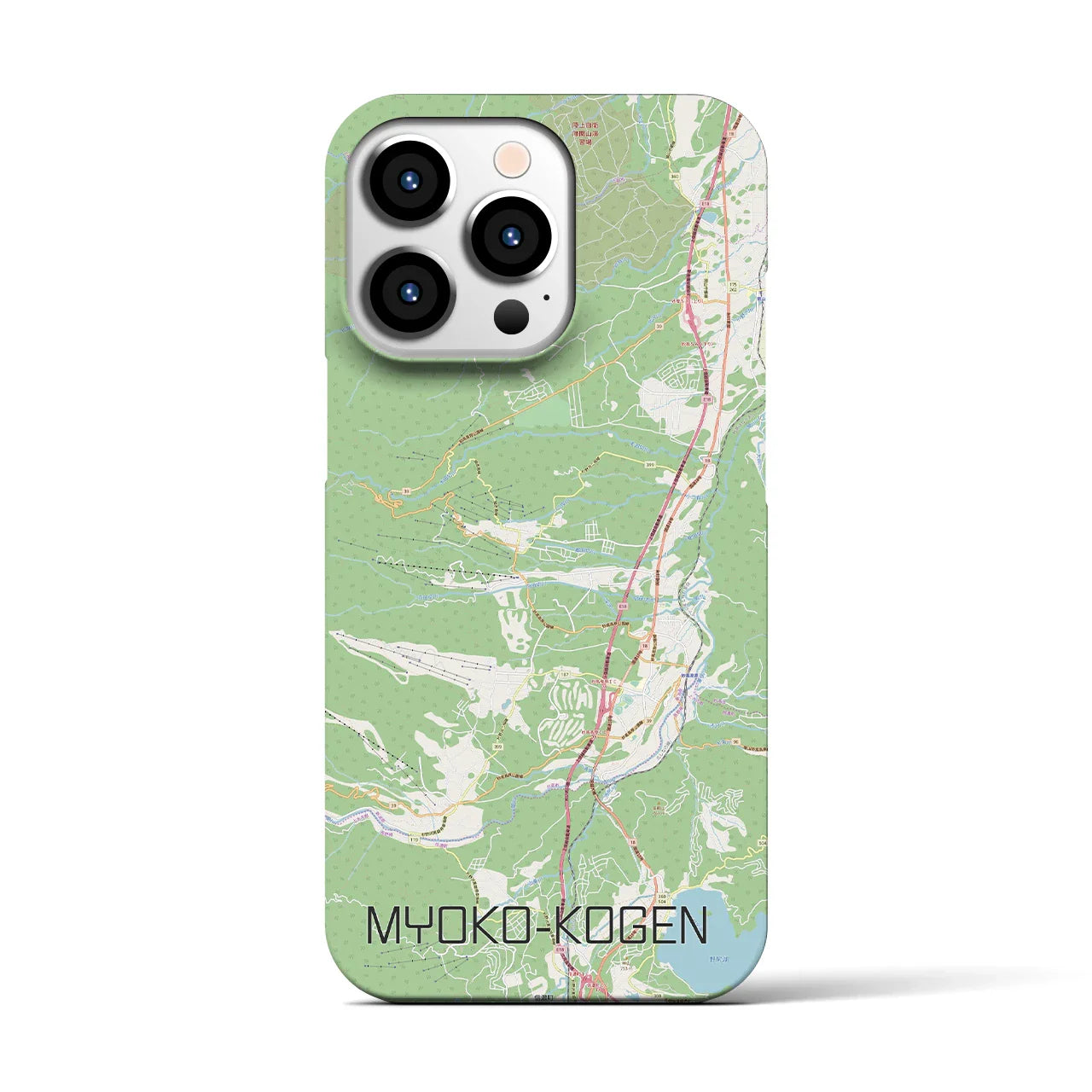 【妙高高原(新潟県)】地図柄iPhoneケース(バックカバータイプ)