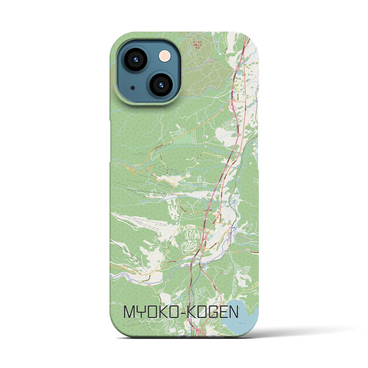 【妙高高原(新潟県)】地図柄iPhoneケース(バックカバータイプ)