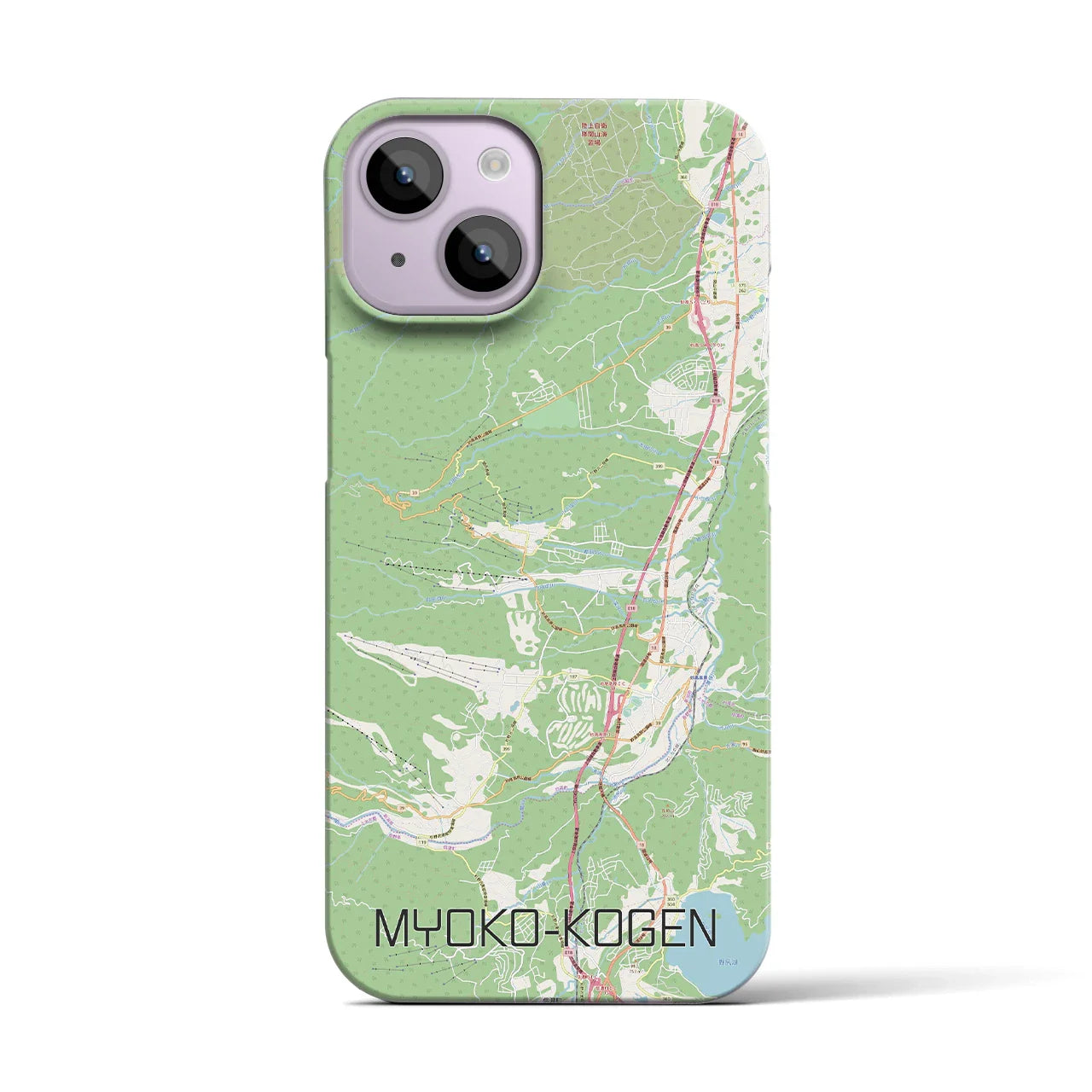【妙高高原(新潟県)】地図柄iPhoneケース(バックカバータイプ)