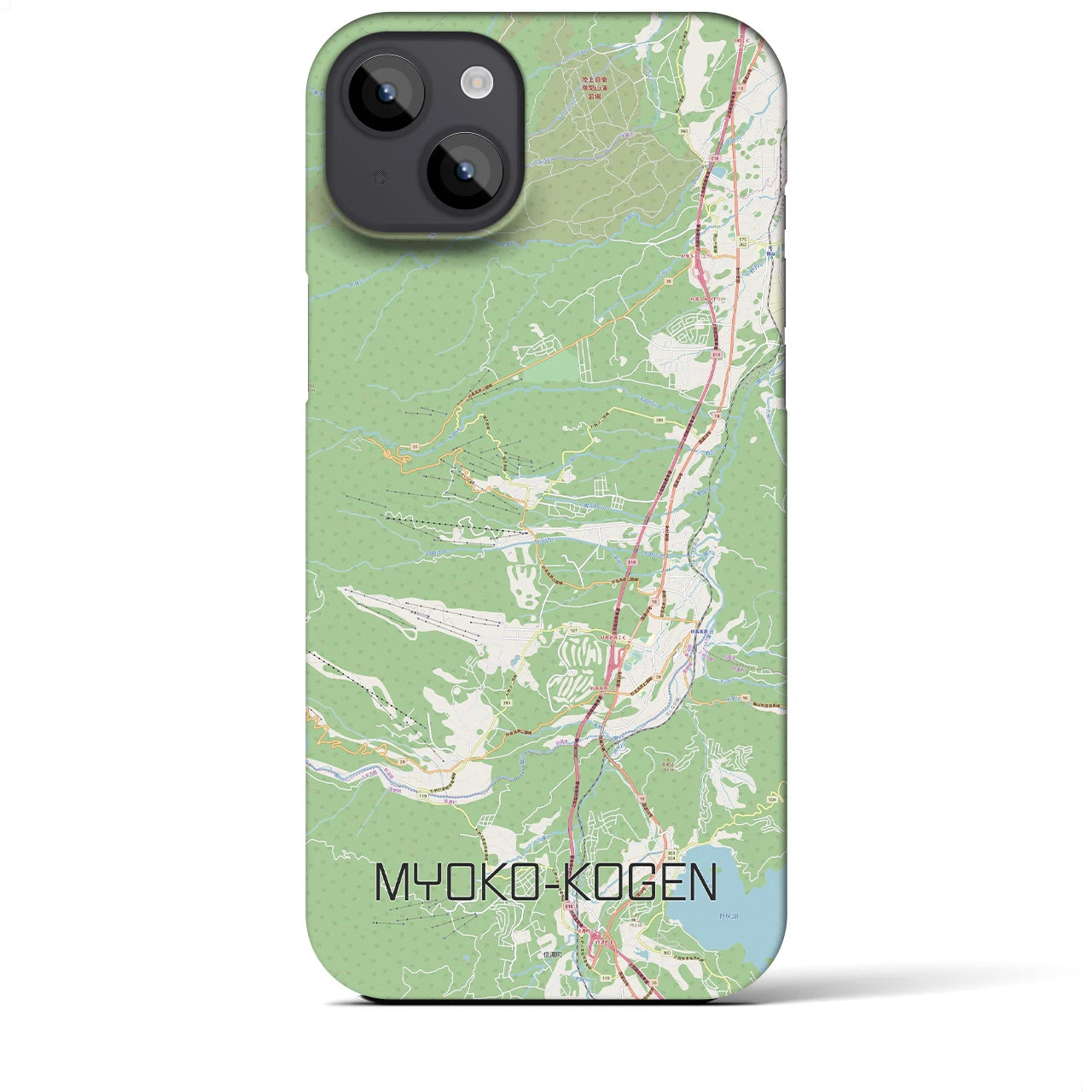 【妙高高原(新潟県)】地図柄iPhoneケース(バックカバータイプ)