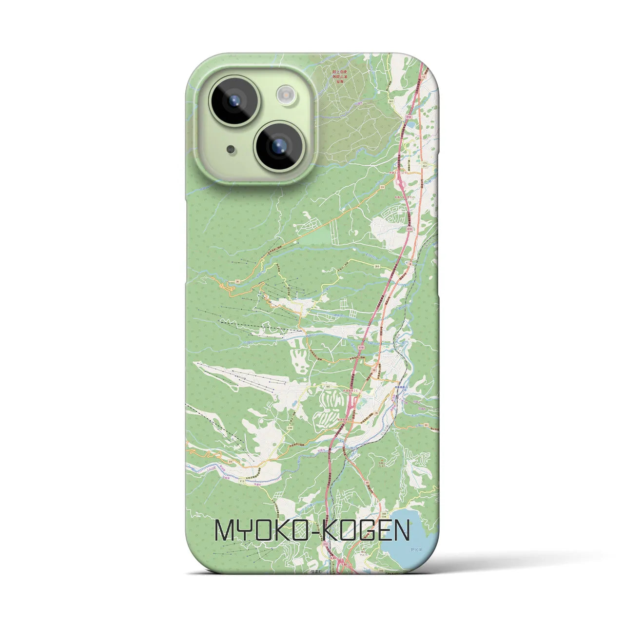 【妙高高原(新潟県)】地図柄iPhoneケース(バックカバータイプ)