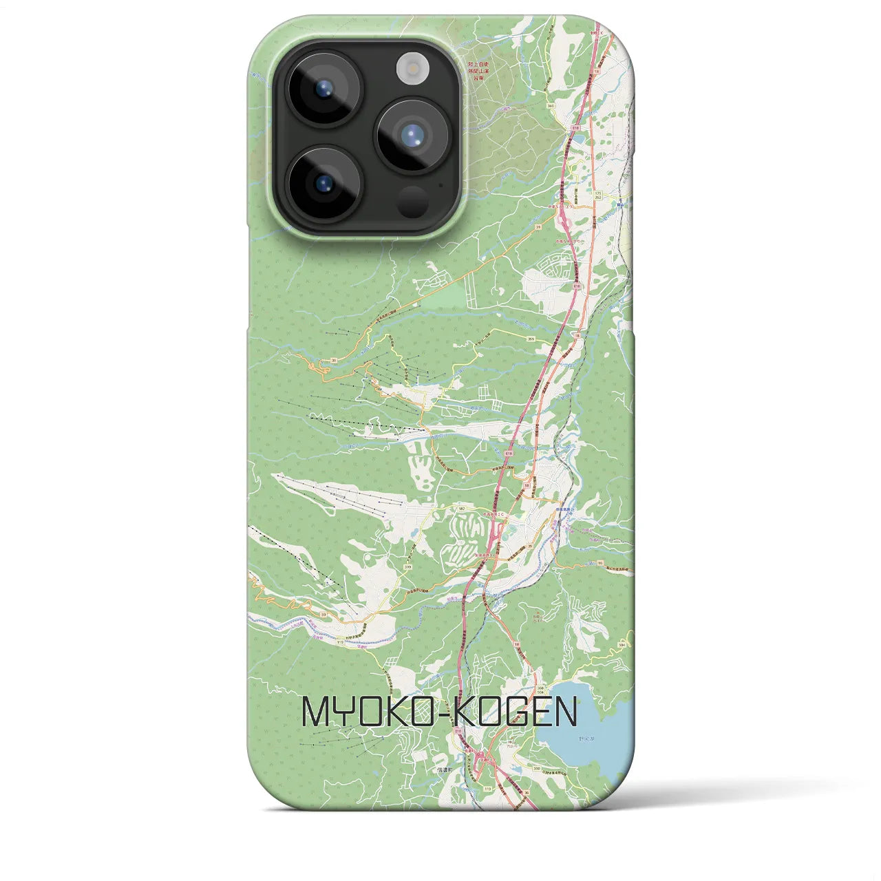 【妙高高原(新潟県)】地図柄iPhoneケース(バックカバータイプ)