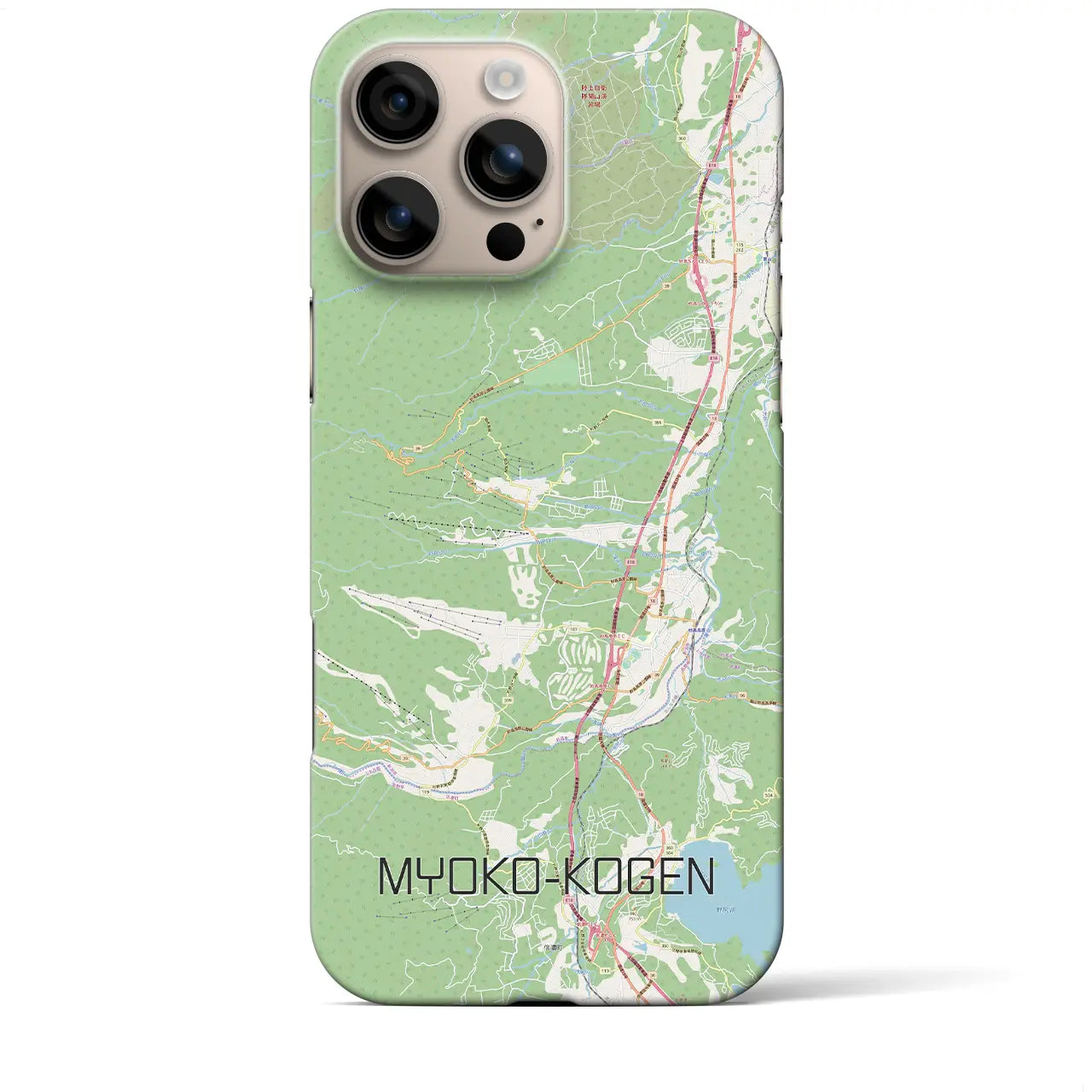 【妙高高原(新潟県)】地図柄iPhoneケース(バックカバータイプ)